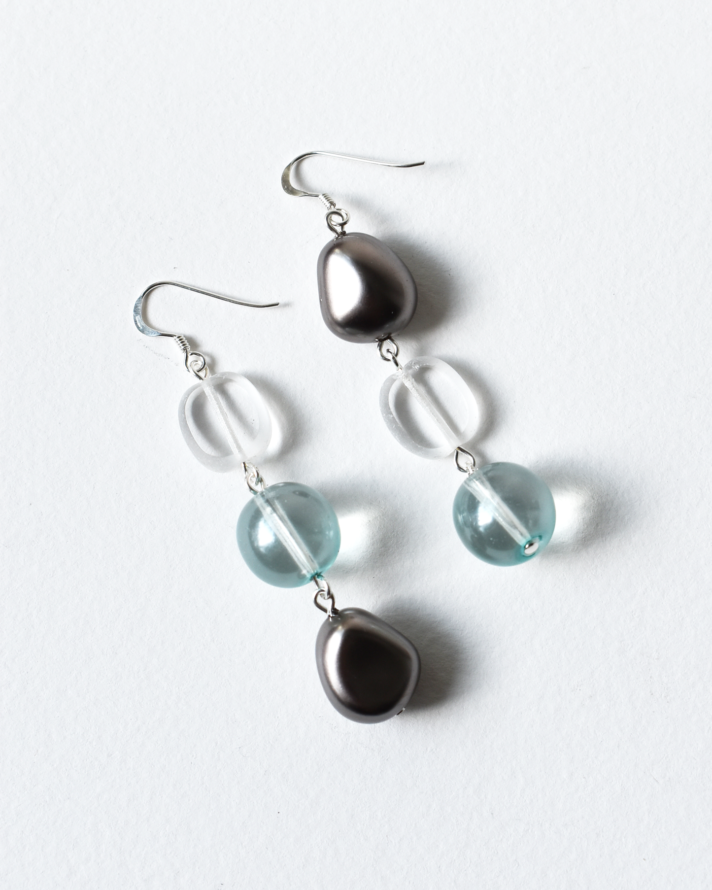 Soft Blue Pearl Drop Earrings