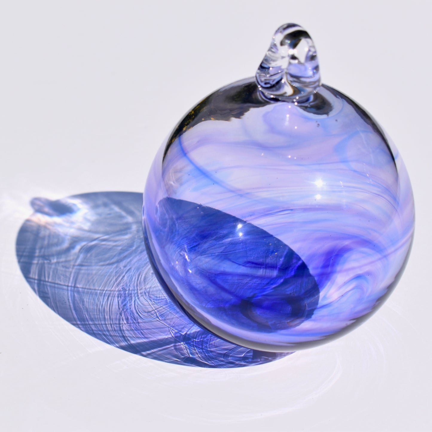 Purple Wispy Glass Bauble - Corley Studio Shop