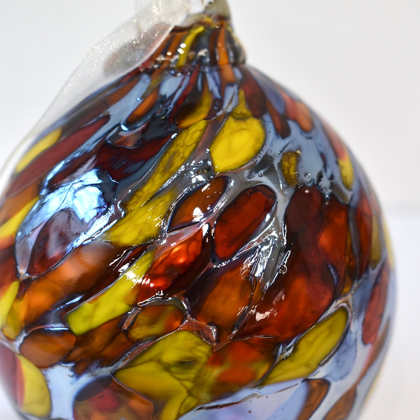Amber, Russet & Yellow Confetti Bauble Small