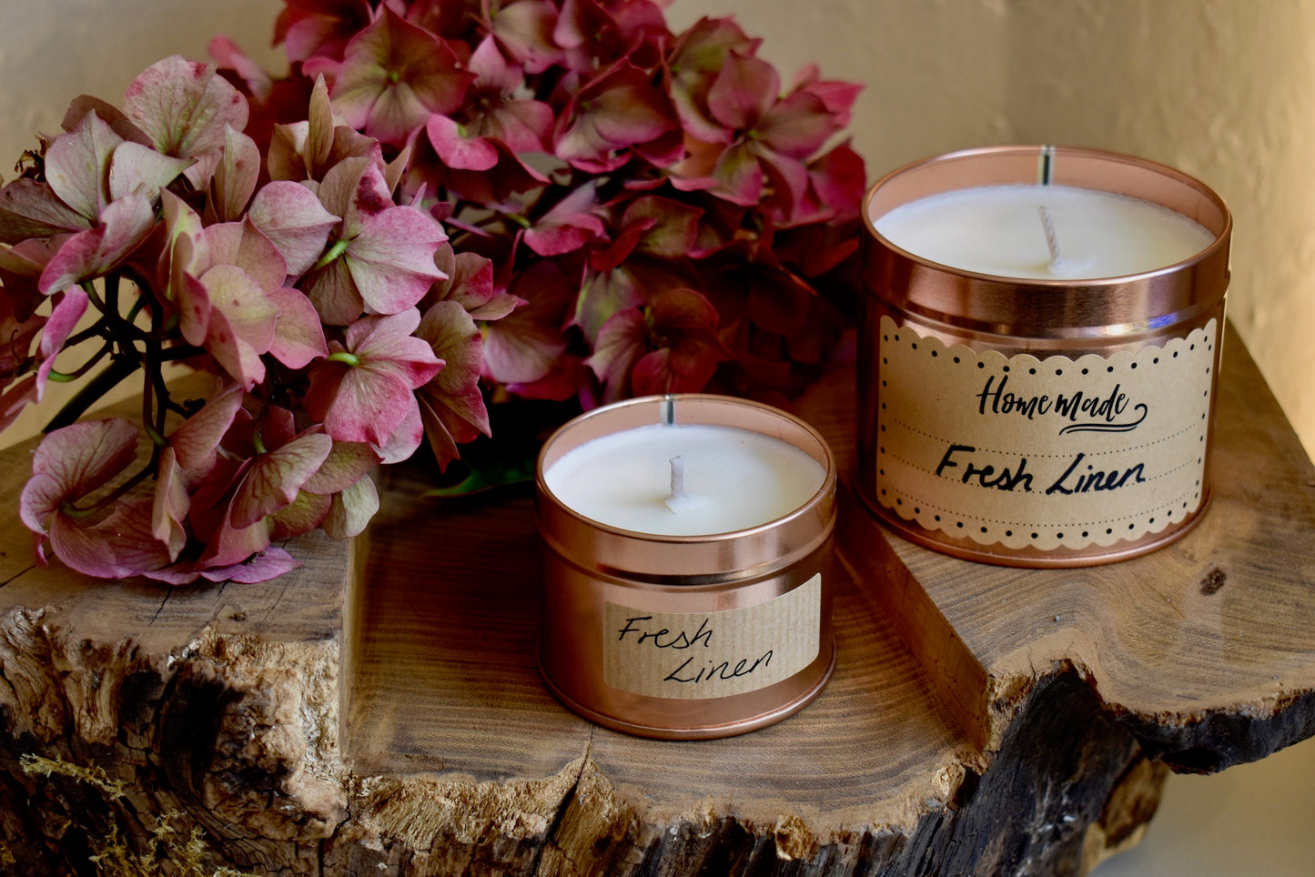 Fresh Linen Scented Soy Wax Candle in Tin - Corley Studio Shop