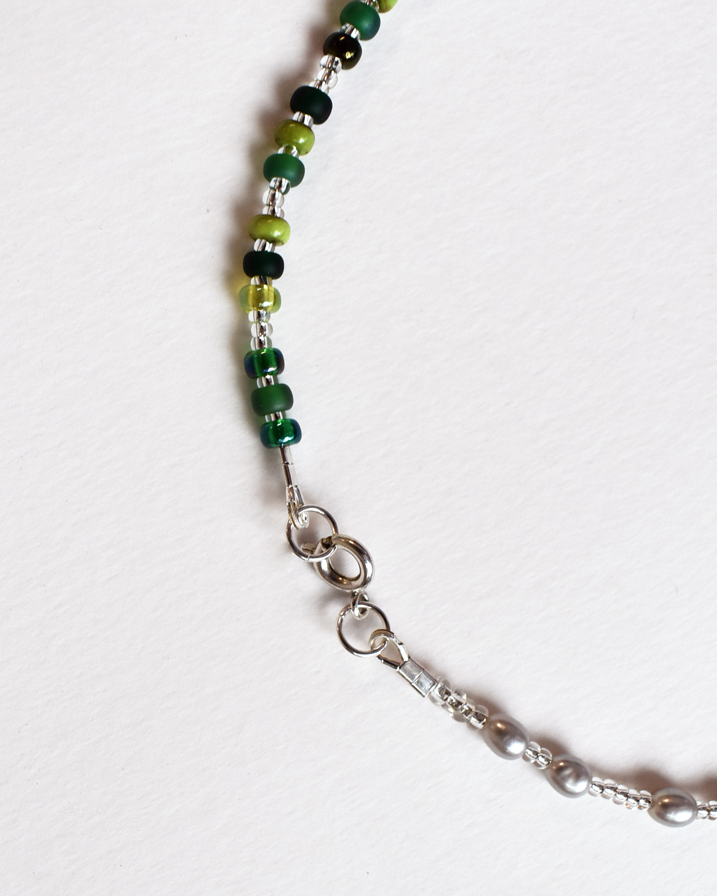 Green 'Half & Half' Fish Charm Necklace