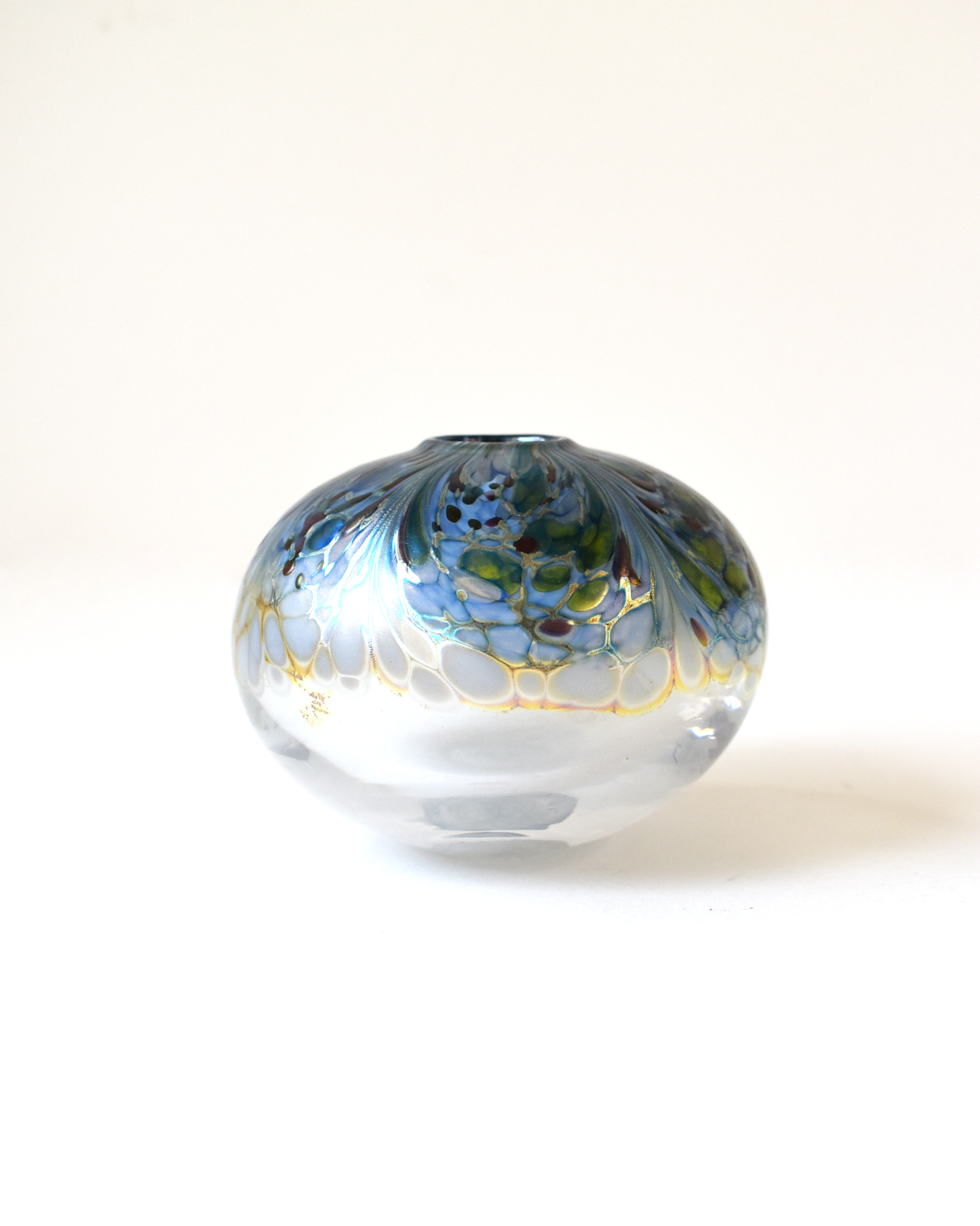 'Seafoam' Glass Sphere Form (S)