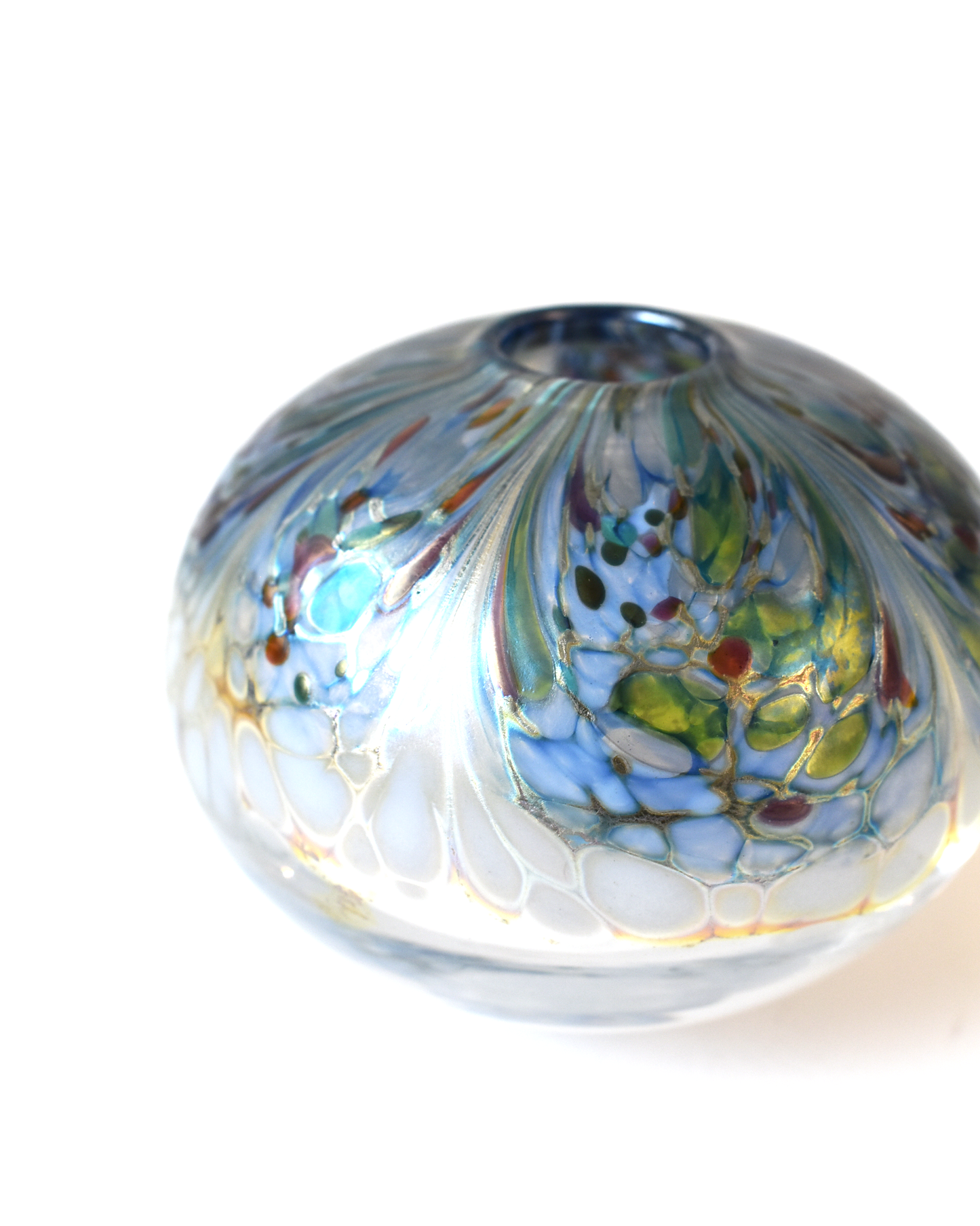 'Seafoam' Glass Sphere Form (S)