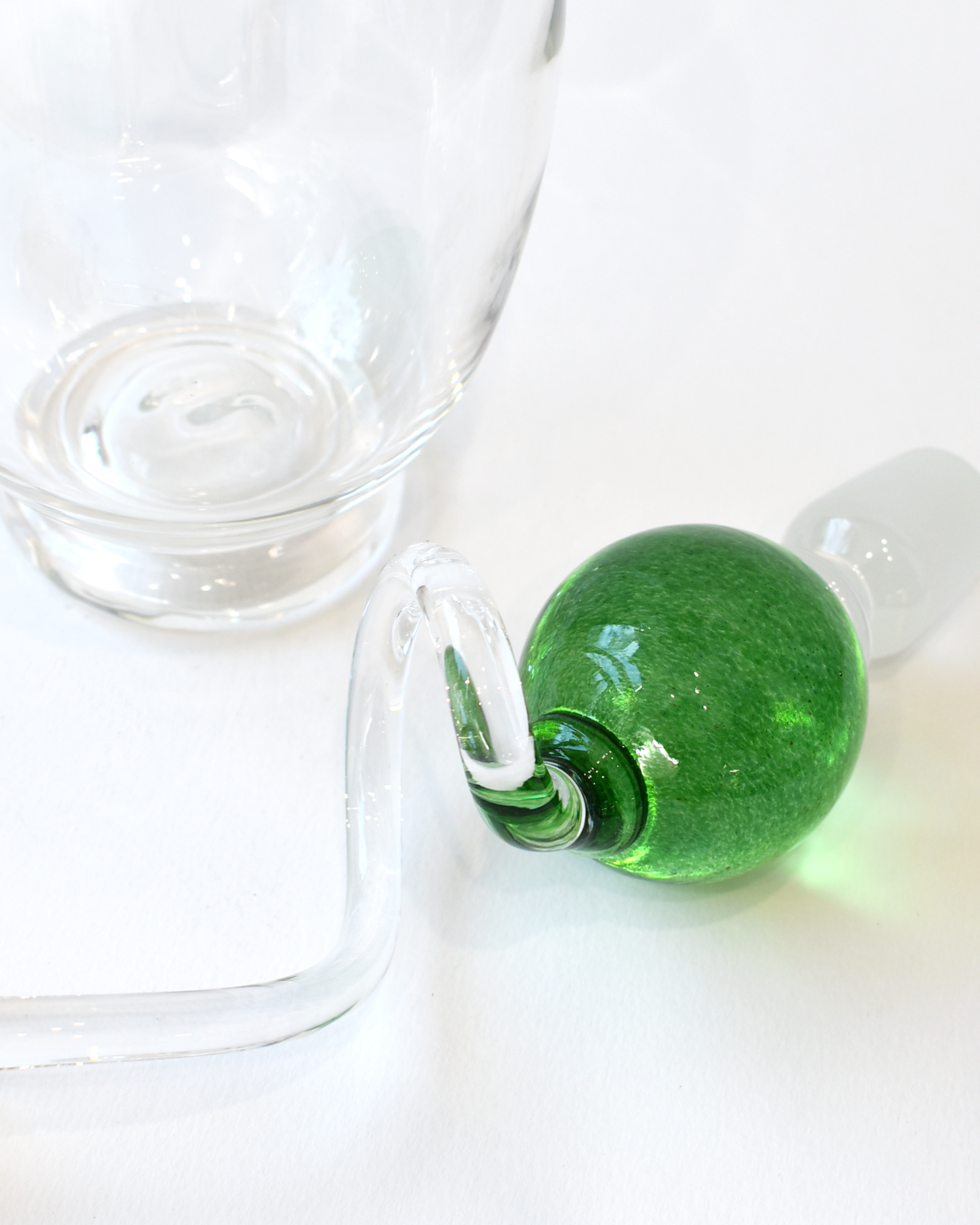 Amber & Green 'Colourball' Blown Glass Decanter