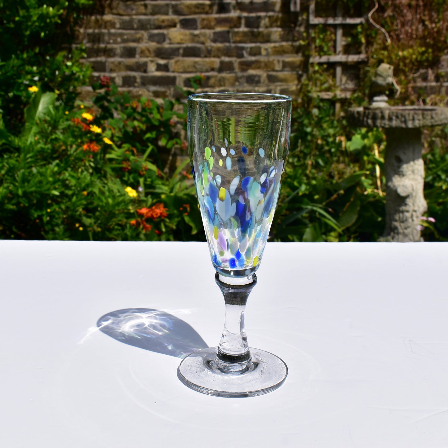 Blue Confetti Champagne Glass - Corley Studio Shop