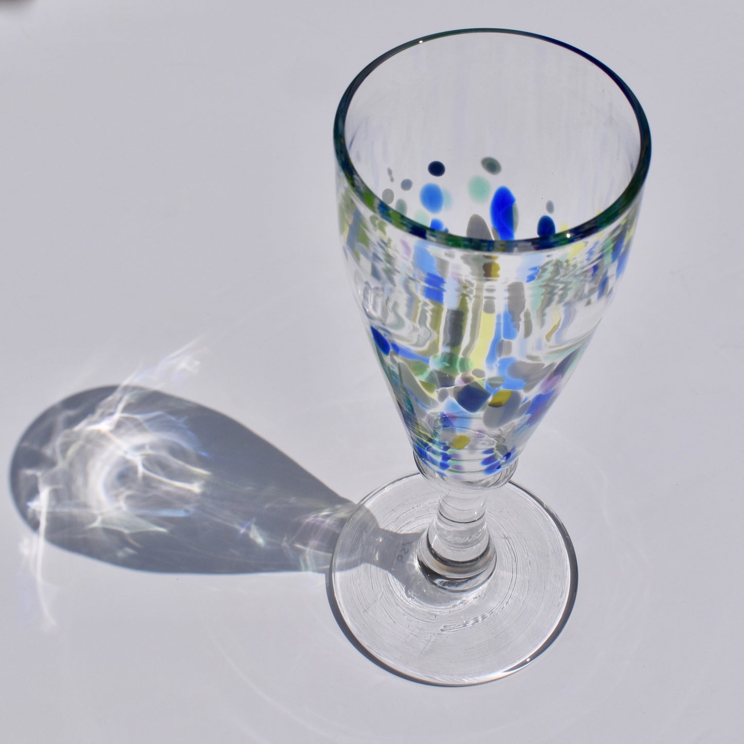 Blue Confetti Champagne Glass - Corley Studio Shop