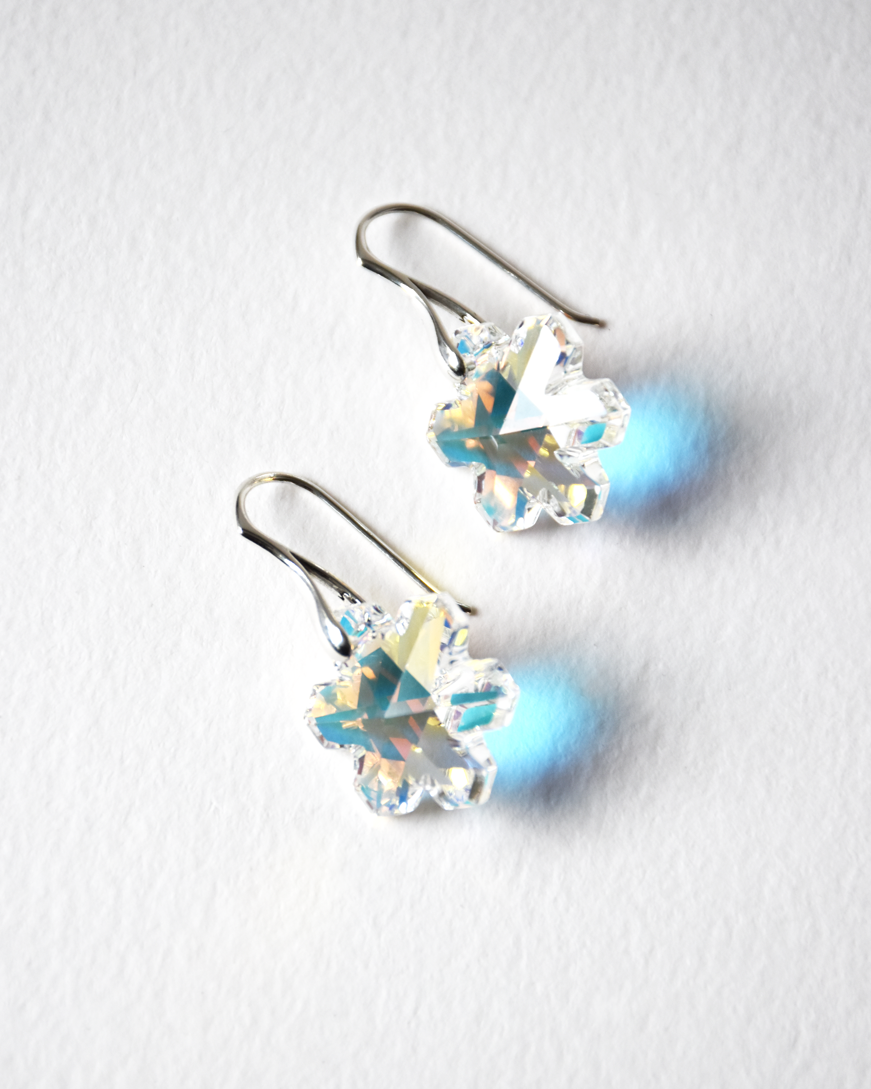 Ethereal Snowflake Crystal Earrings