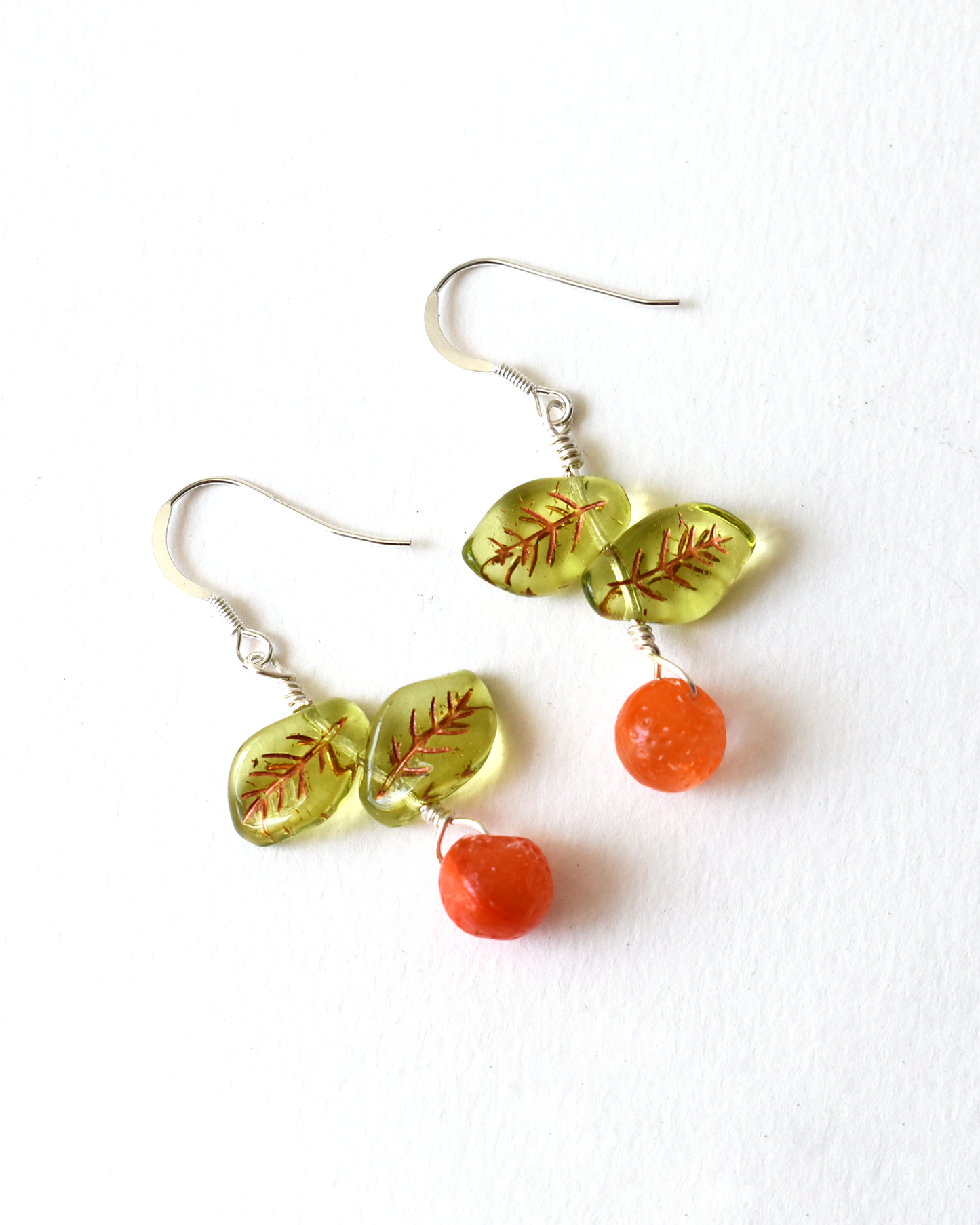 'Summer Oranges' Drop Hook Earrings