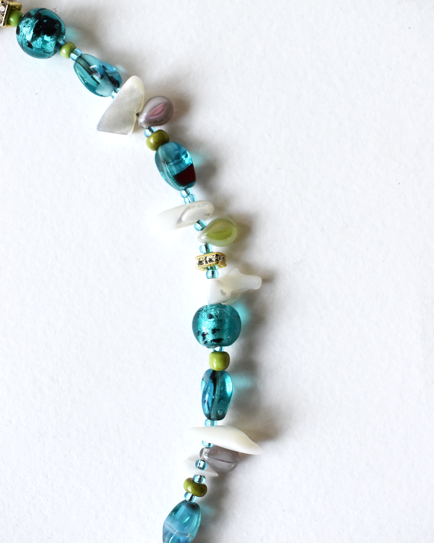 Mother of Pearl Murano Glass Necklace
