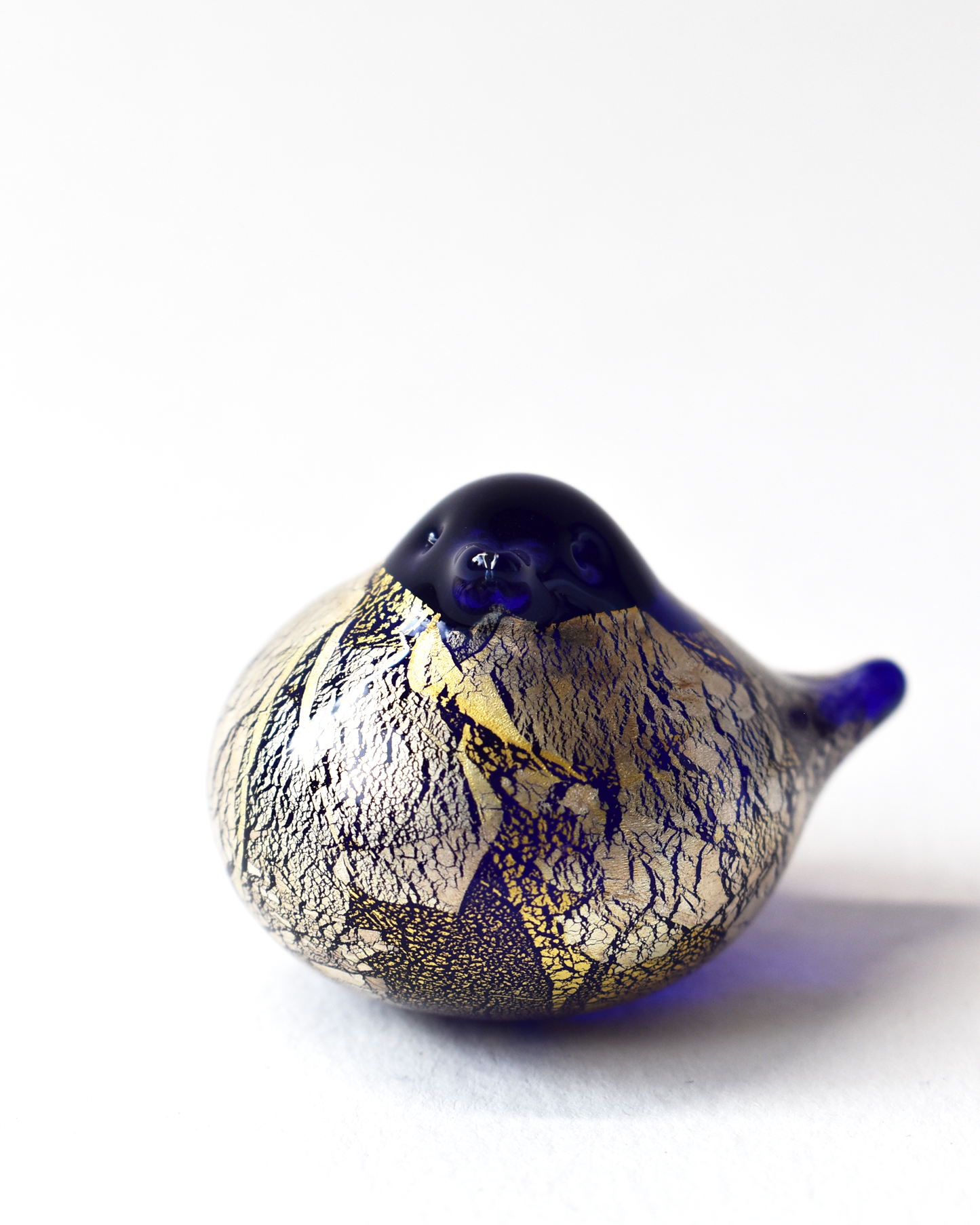 Blue Gold & Silver Leaf Nesting Bird