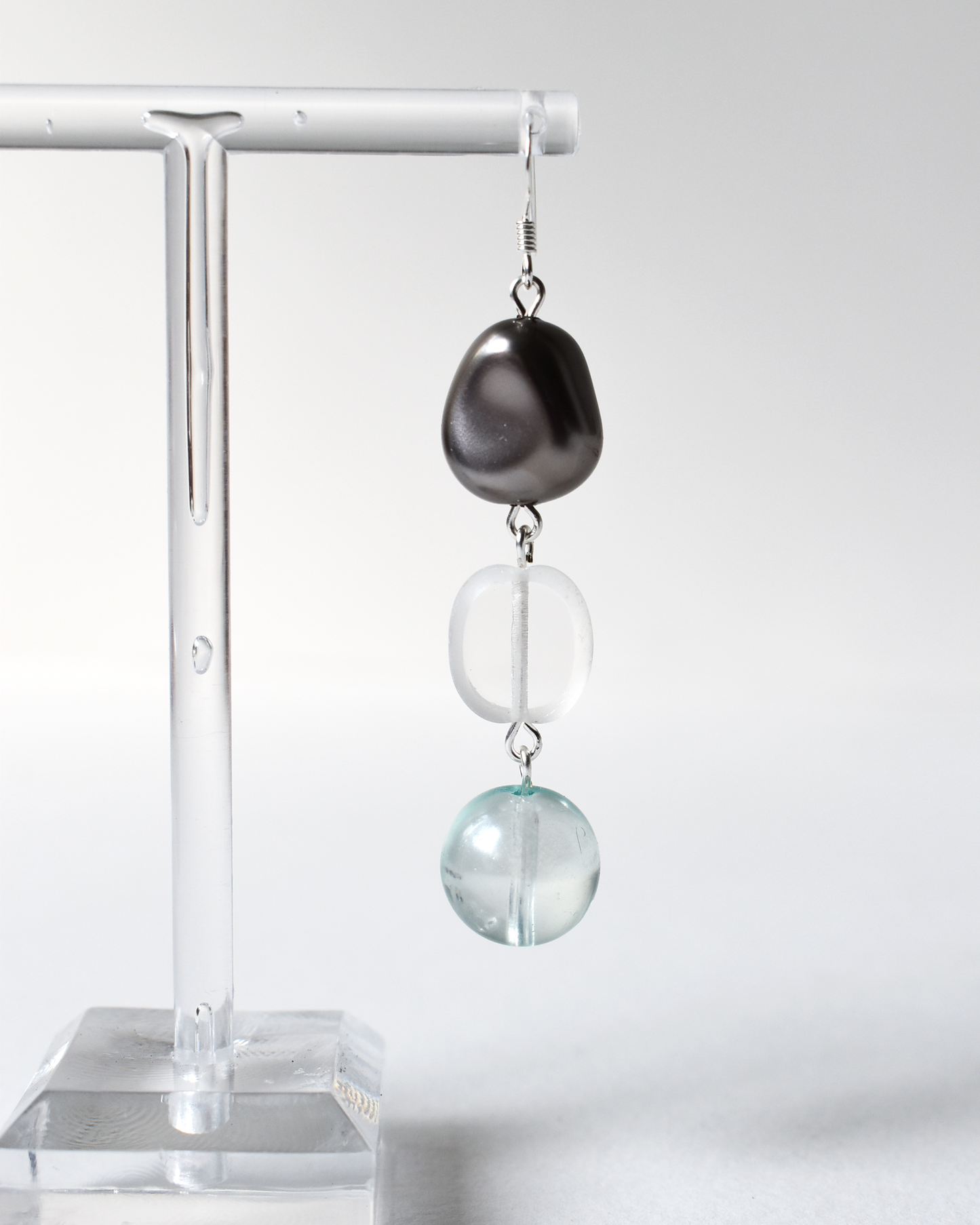 Soft Blue Pearl Drop Earrings