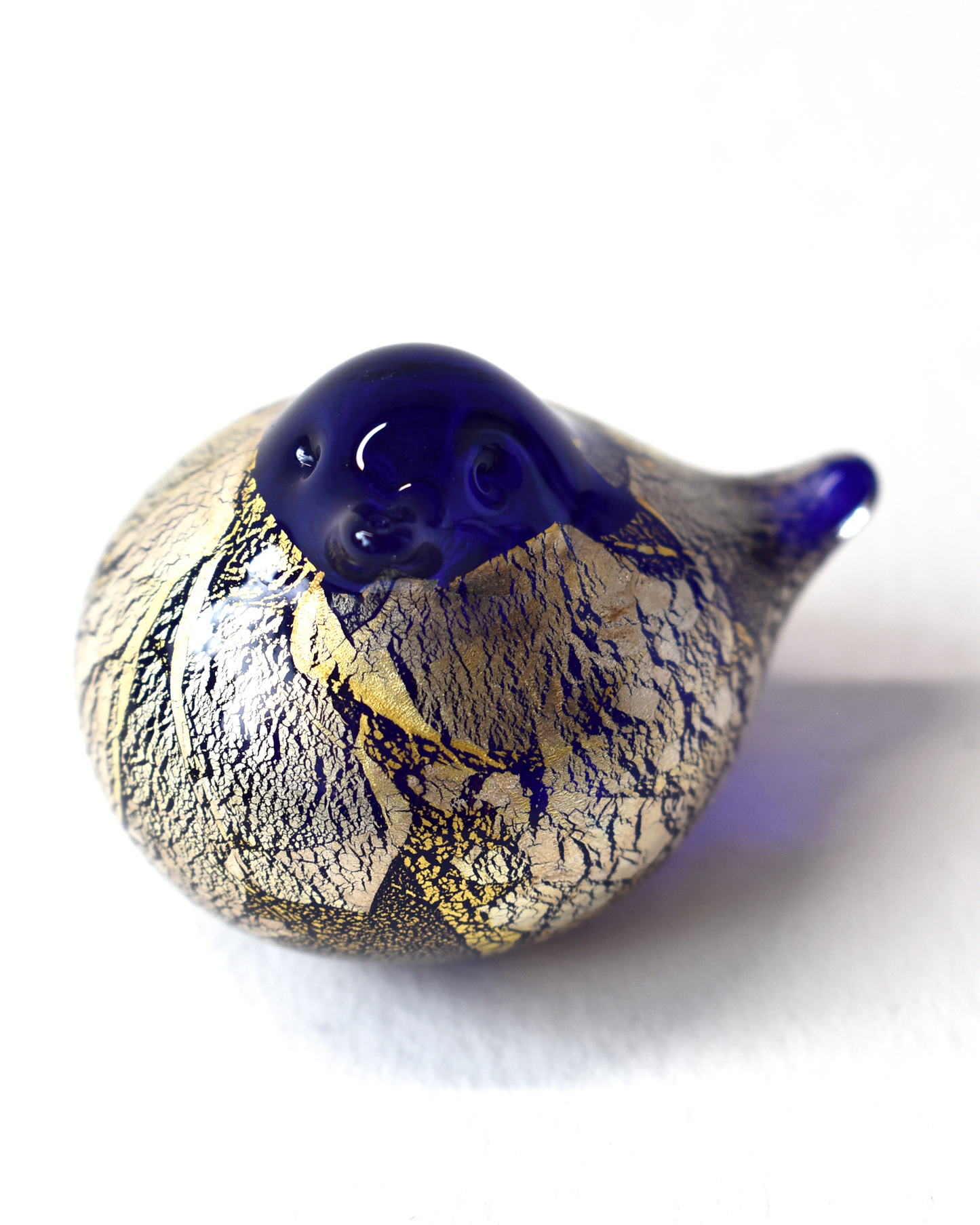 Blue Gold & Silver Leaf Nesting Bird
