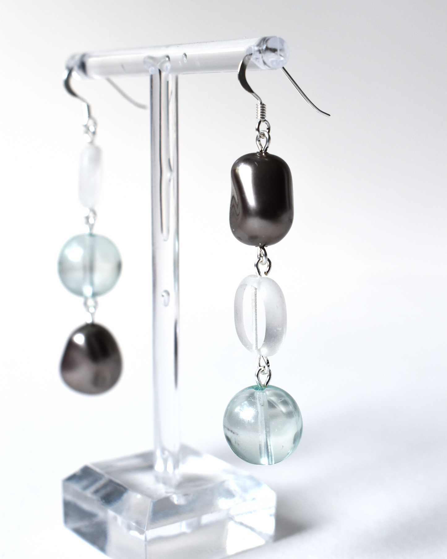 Soft Blue Pearl Drop Earrings