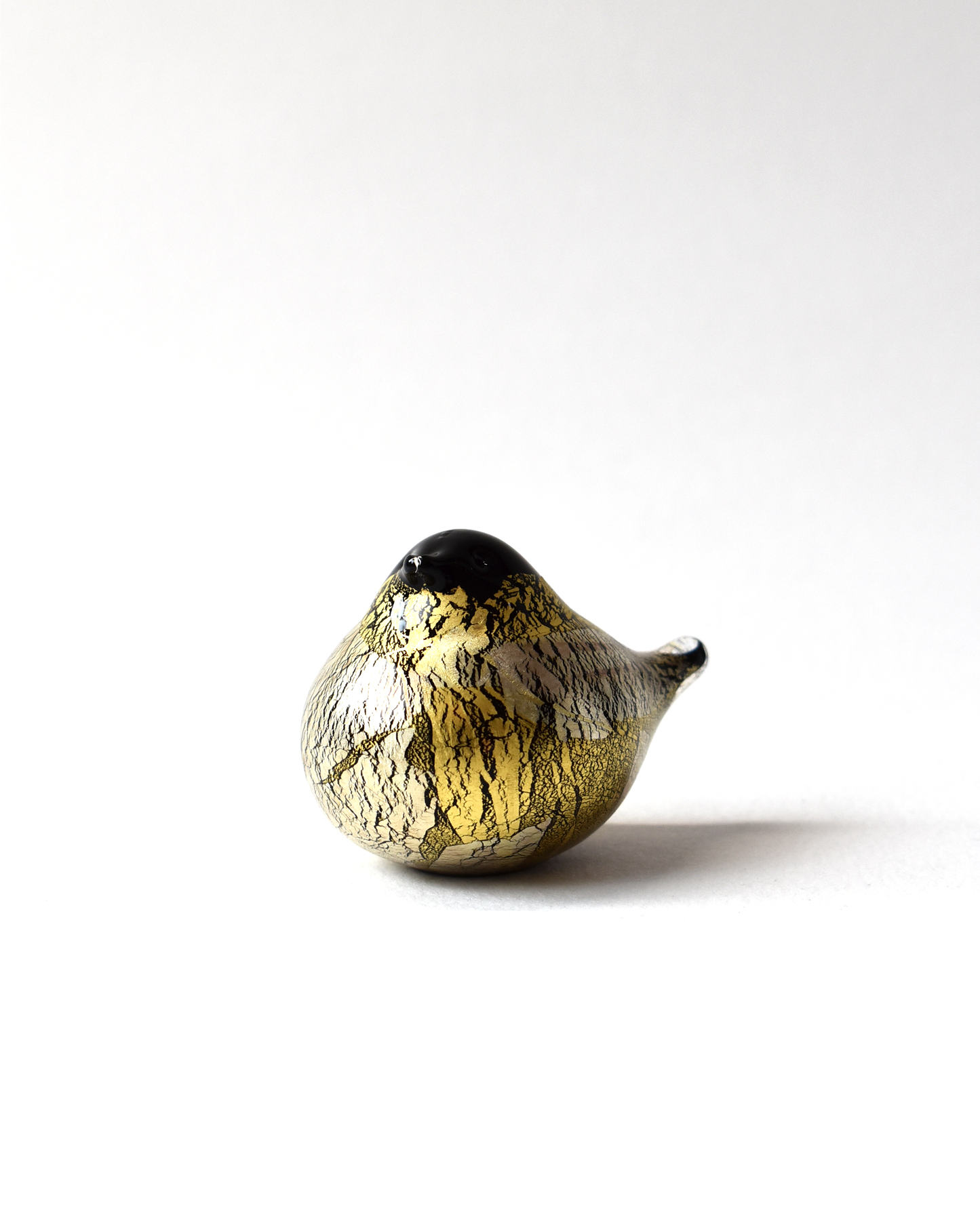 Black Gold & Silver Leaf Nesting Bird