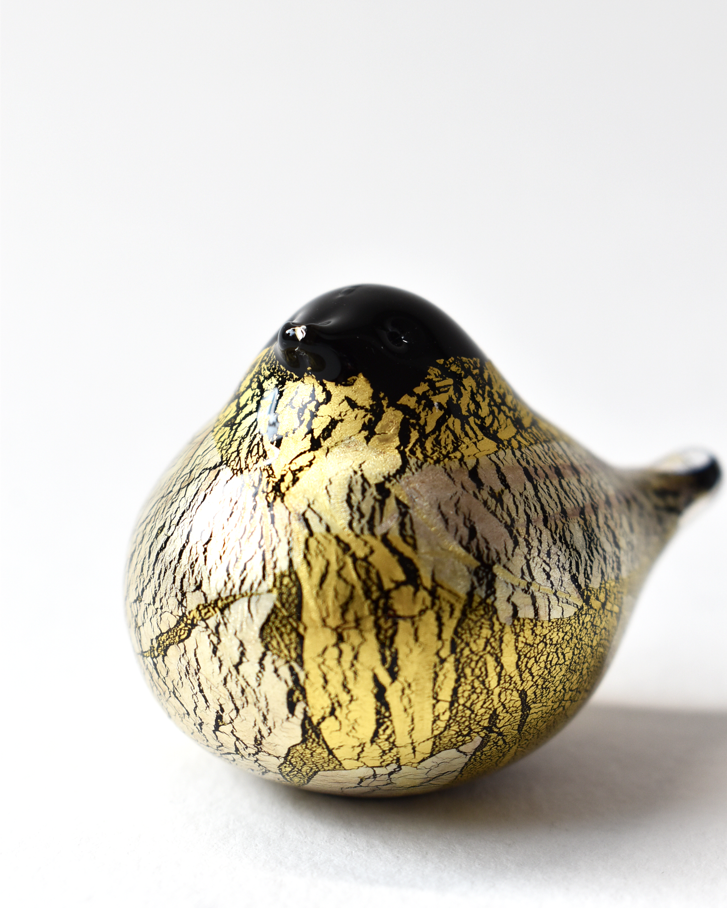 Black Gold & Silver Leaf Nesting Bird
