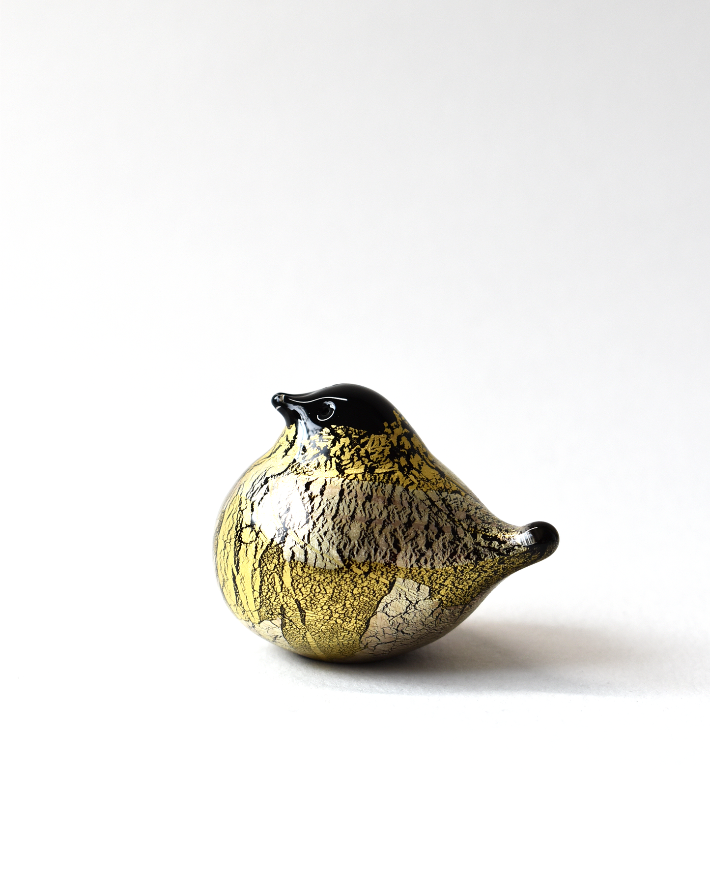 Black Gold & Silver Leaf Nesting Bird