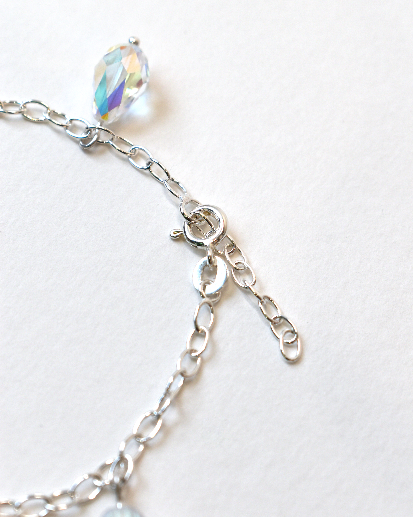 Silver Shell Crystal Charm Bracelet