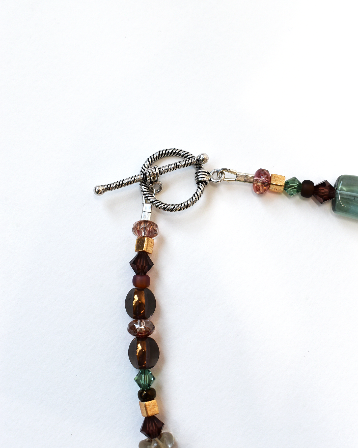 Turquoise & Gold Venetian Glass Bead Necklace