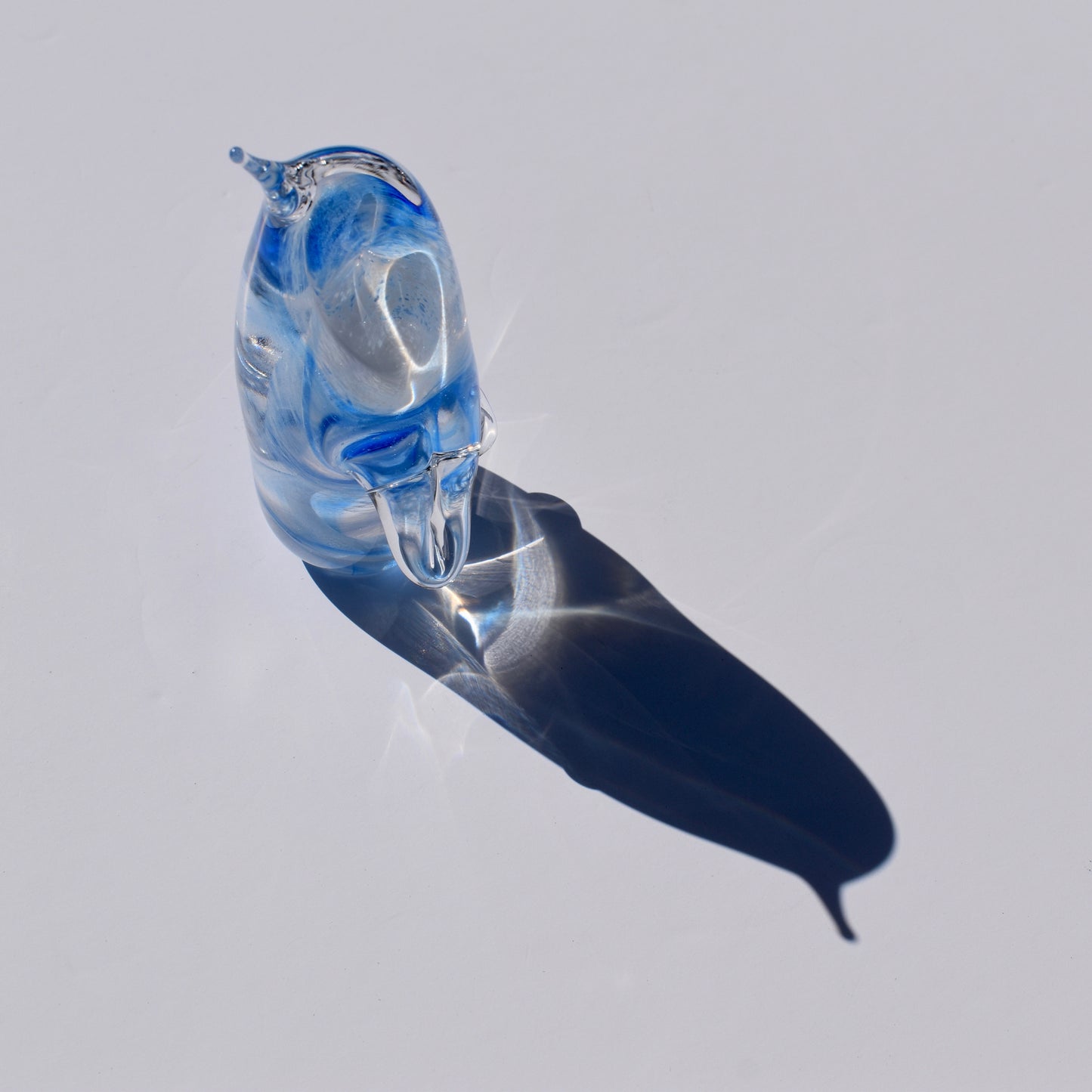 Sea Twist Blue Glass Penguin - Corley Studio Shop
