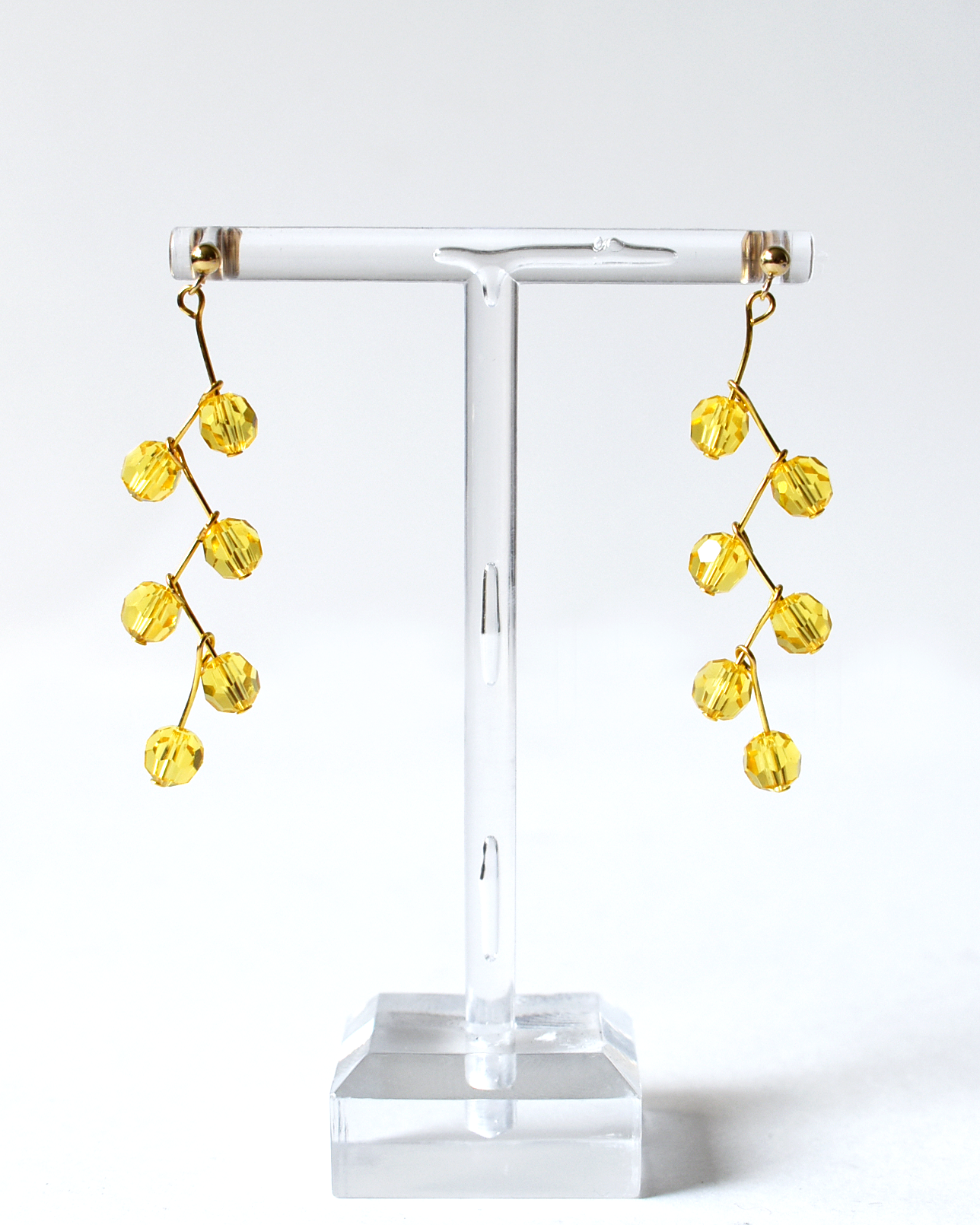 Sunshine Crystal Pin Drop Earrings