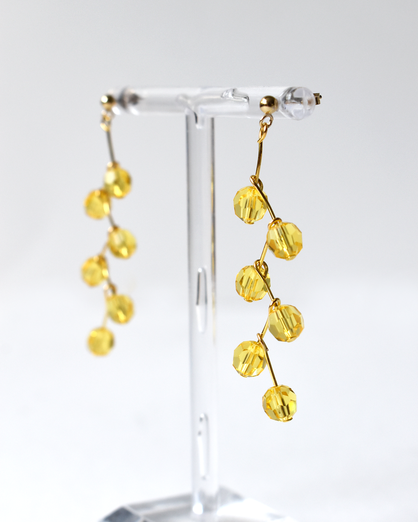 Sunshine Crystal Pin Drop Earrings