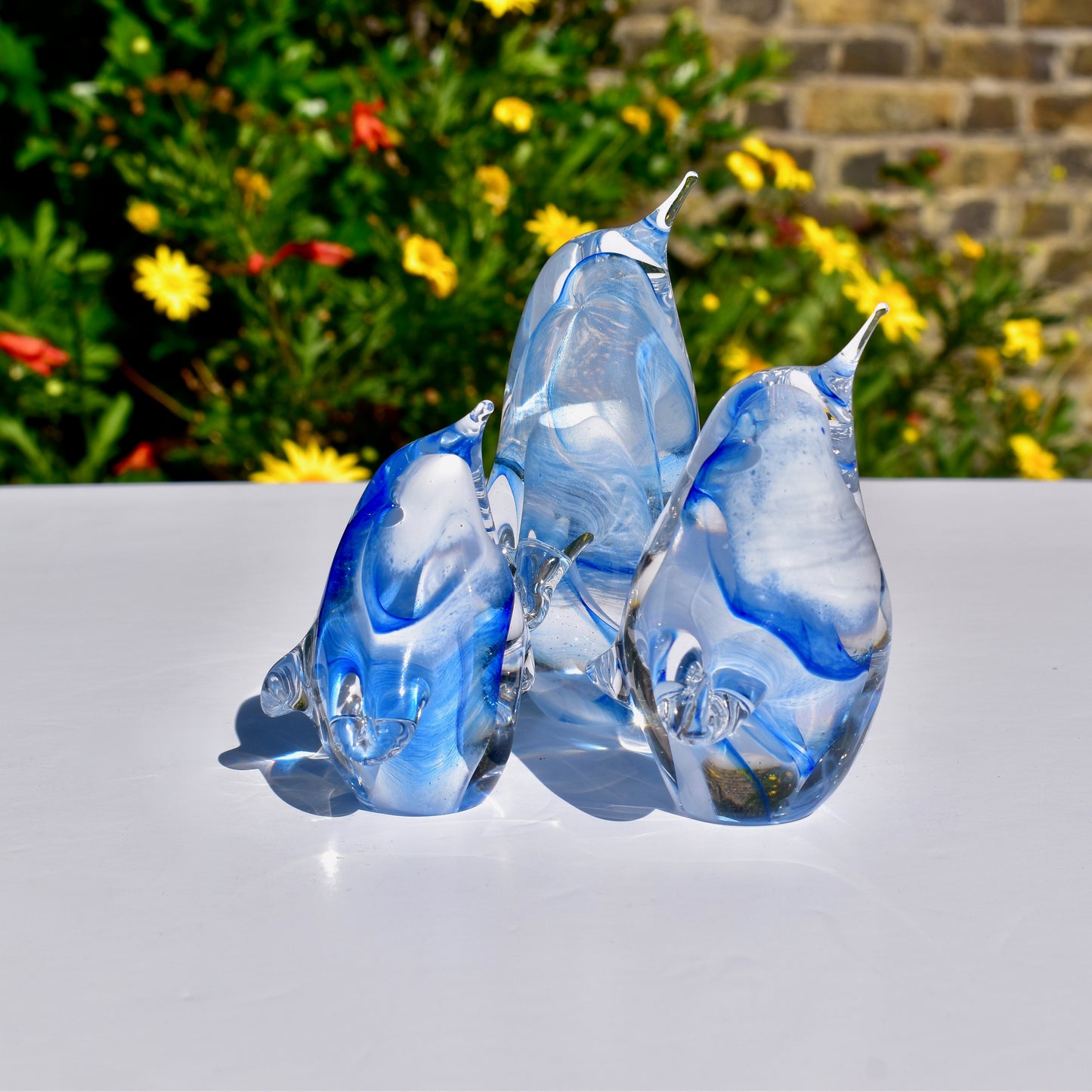 Sea Twist Blue Glass Penguin - Corley Studio Shop