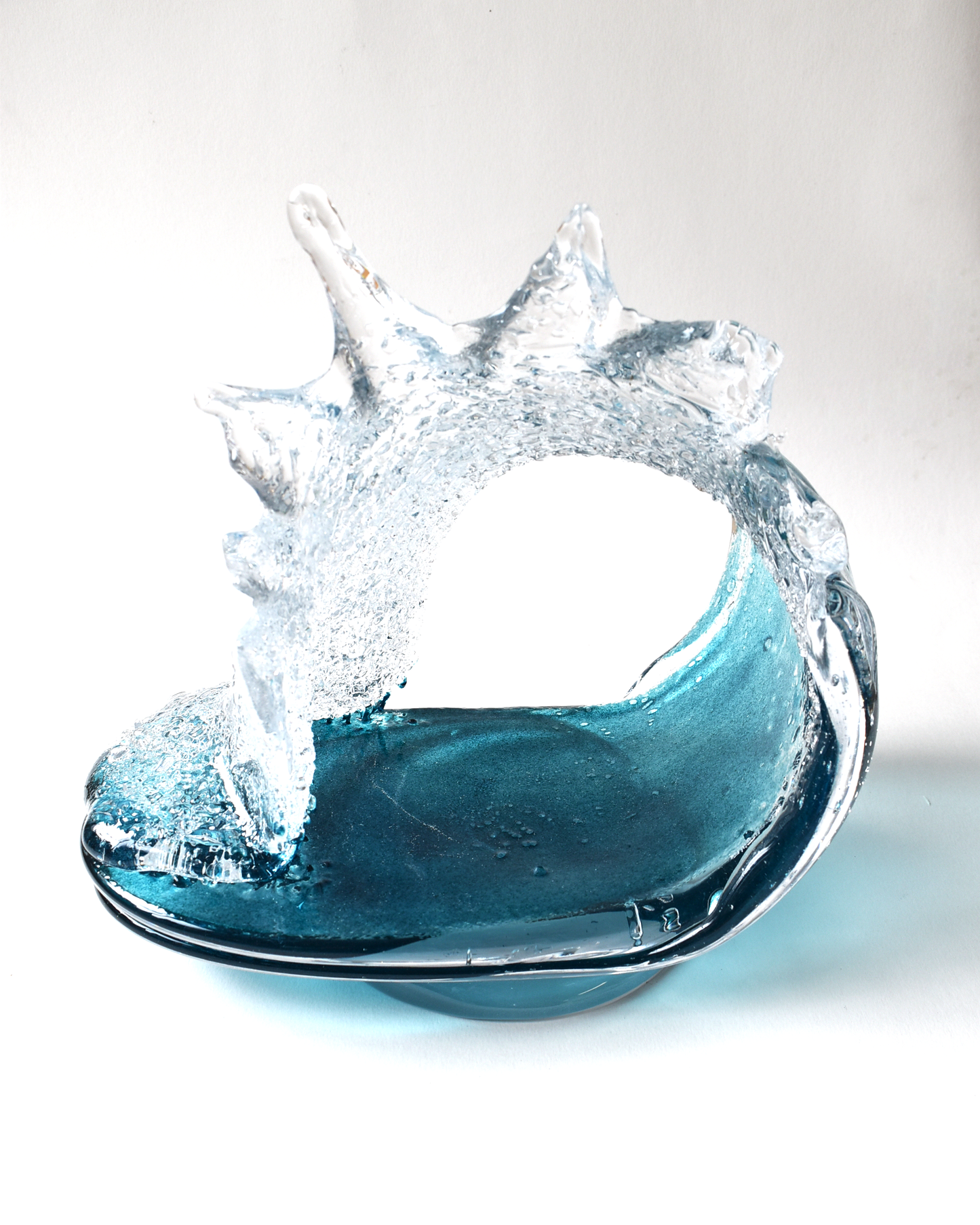 Large Crest Wave Glass Sculpture