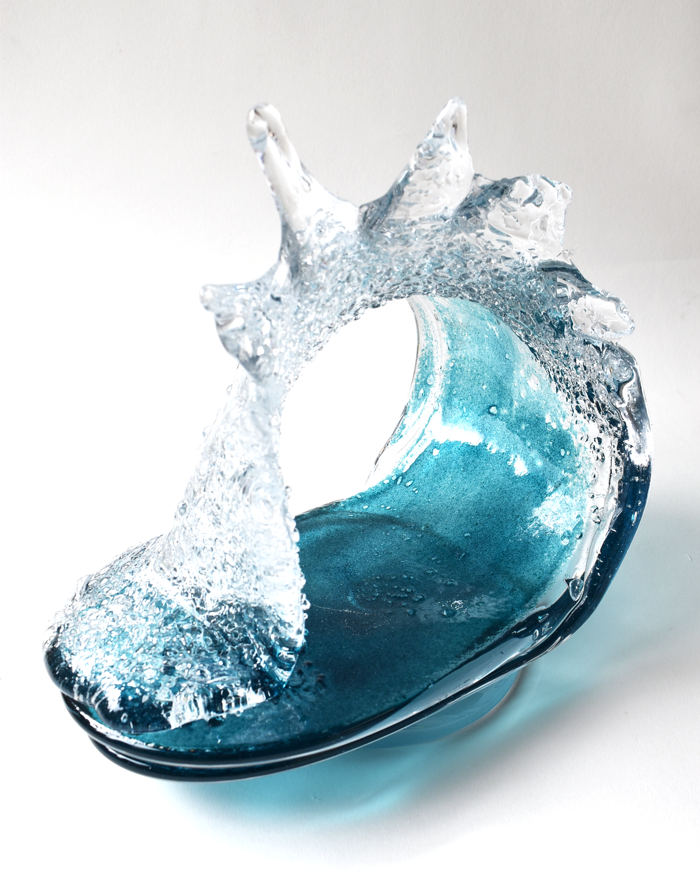 Large Crest Wave Glass Sculpture