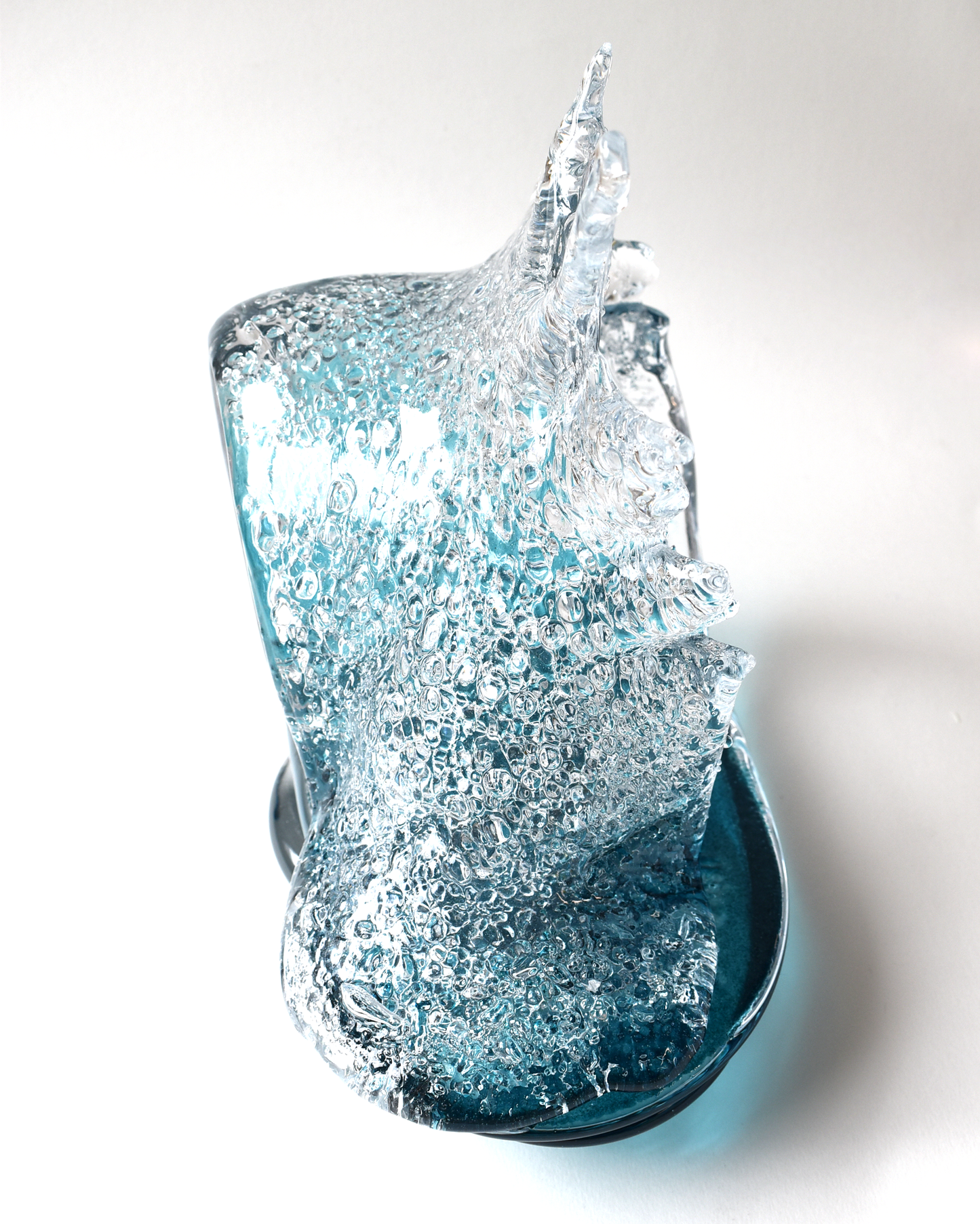 Large Crest Wave Glass Sculpture