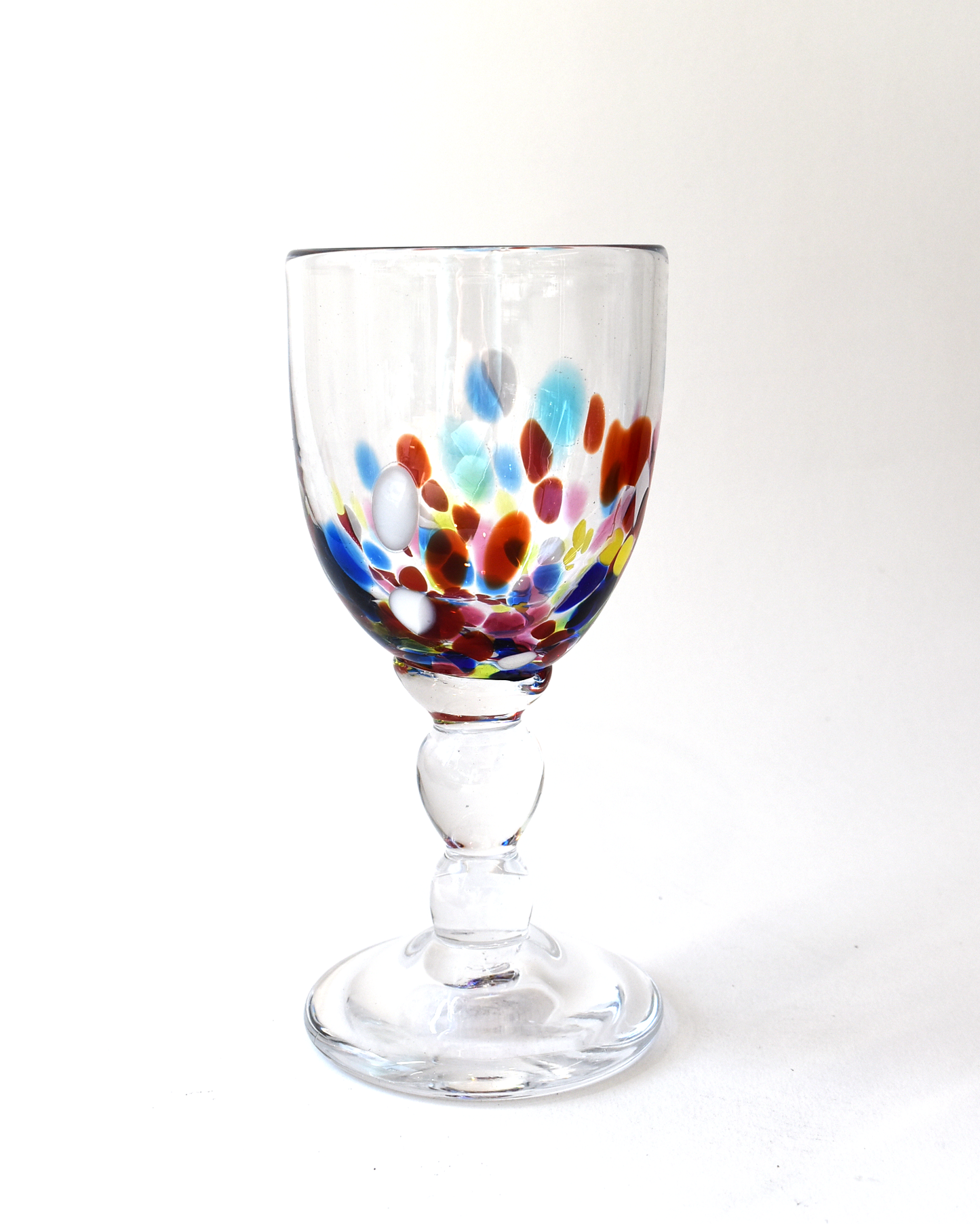 Multicoloured Scattered Confetti Wine Glass