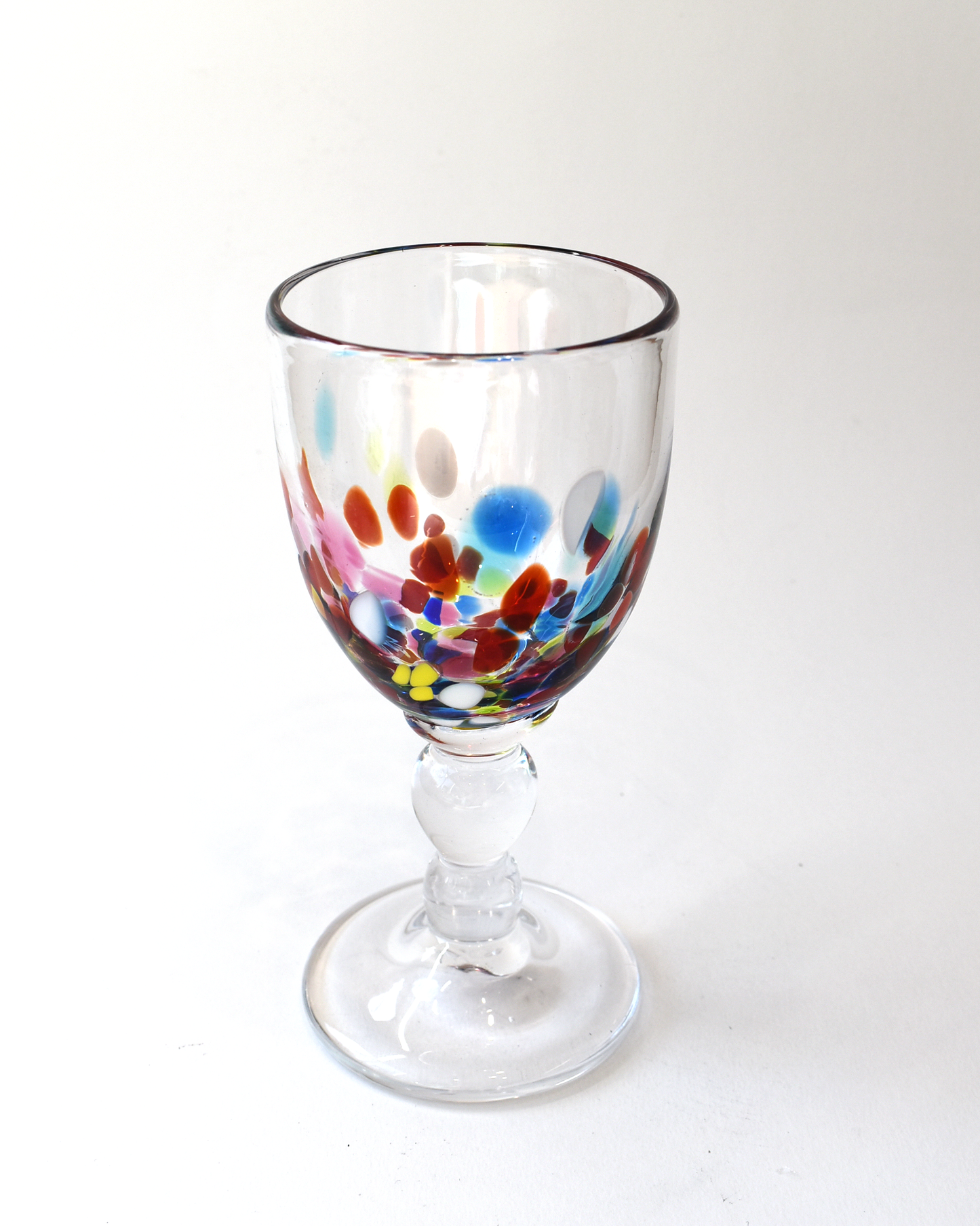 Multicoloured Scattered Confetti Wine Glass