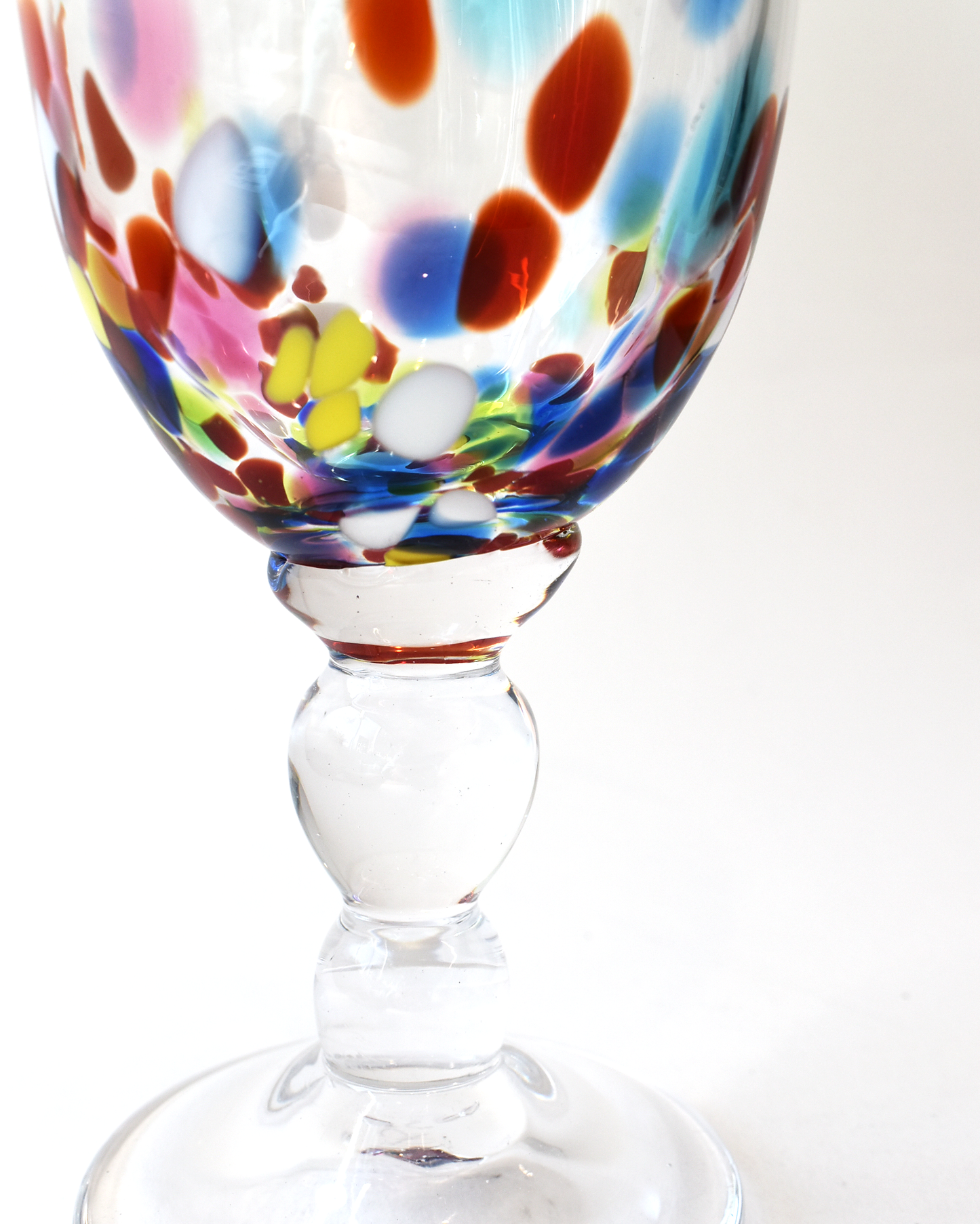 Multicoloured Scattered Confetti Wine Glass