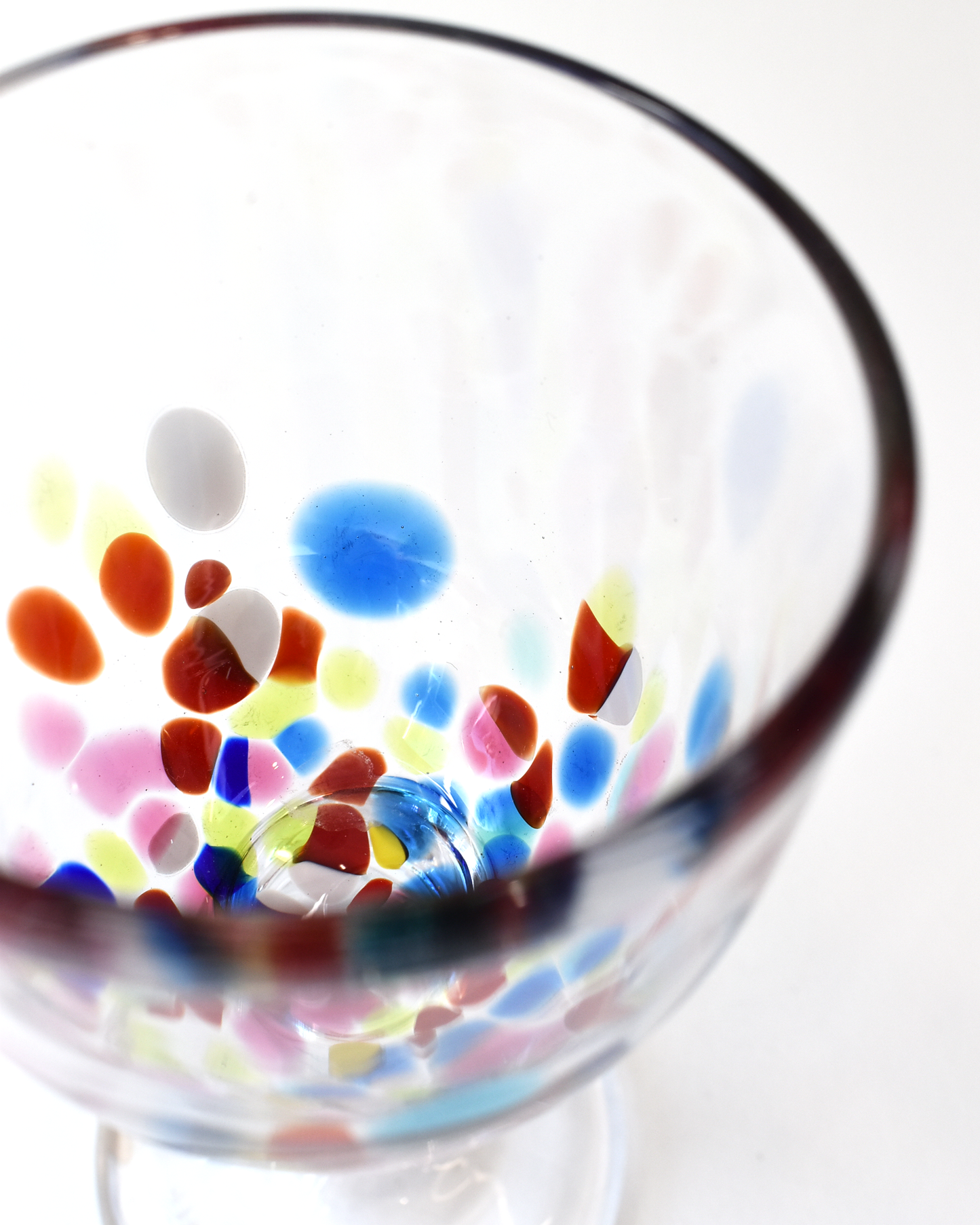 Multicoloured Scattered Confetti Wine Glass