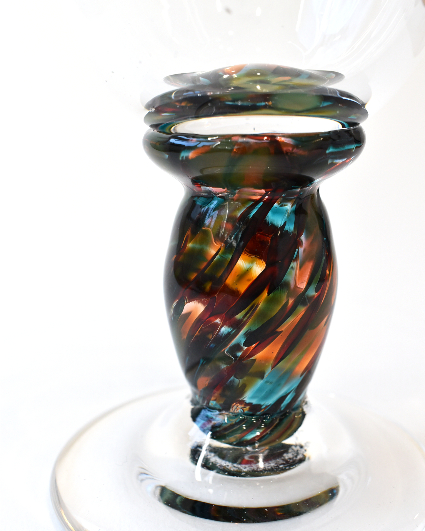Dark Coloured Stem Wine Glass