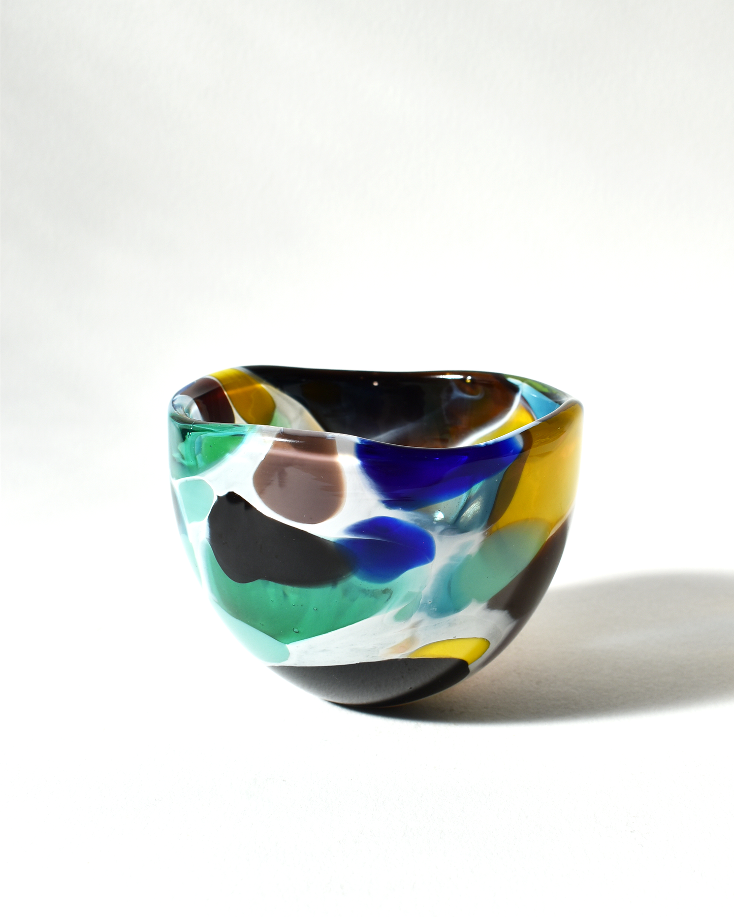 "Bold & Beautiful" Blown Glass Nut Bowl (S)