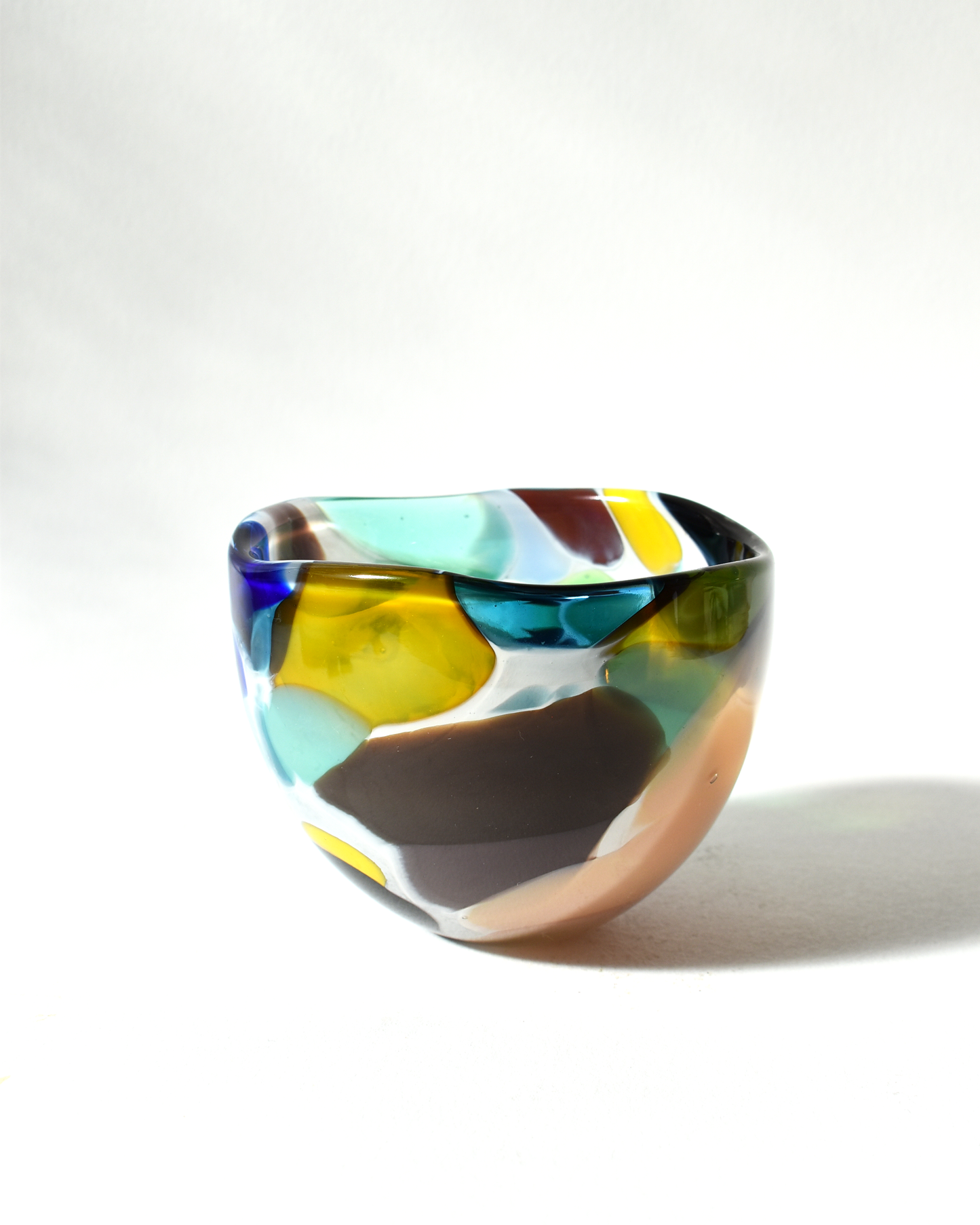 "Bold & Beautiful" Blown Glass Nut Bowl (S)
