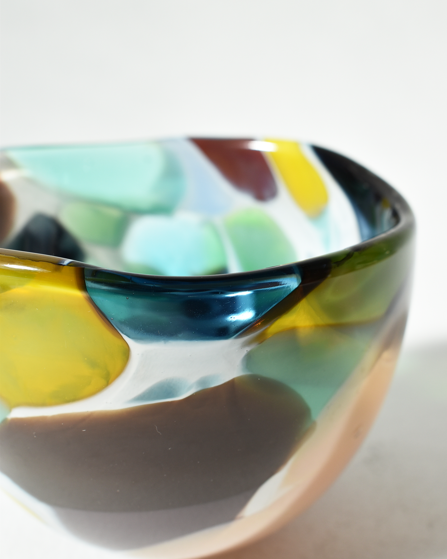 "Bold & Beautiful" Blown Glass Nut Bowl (S)