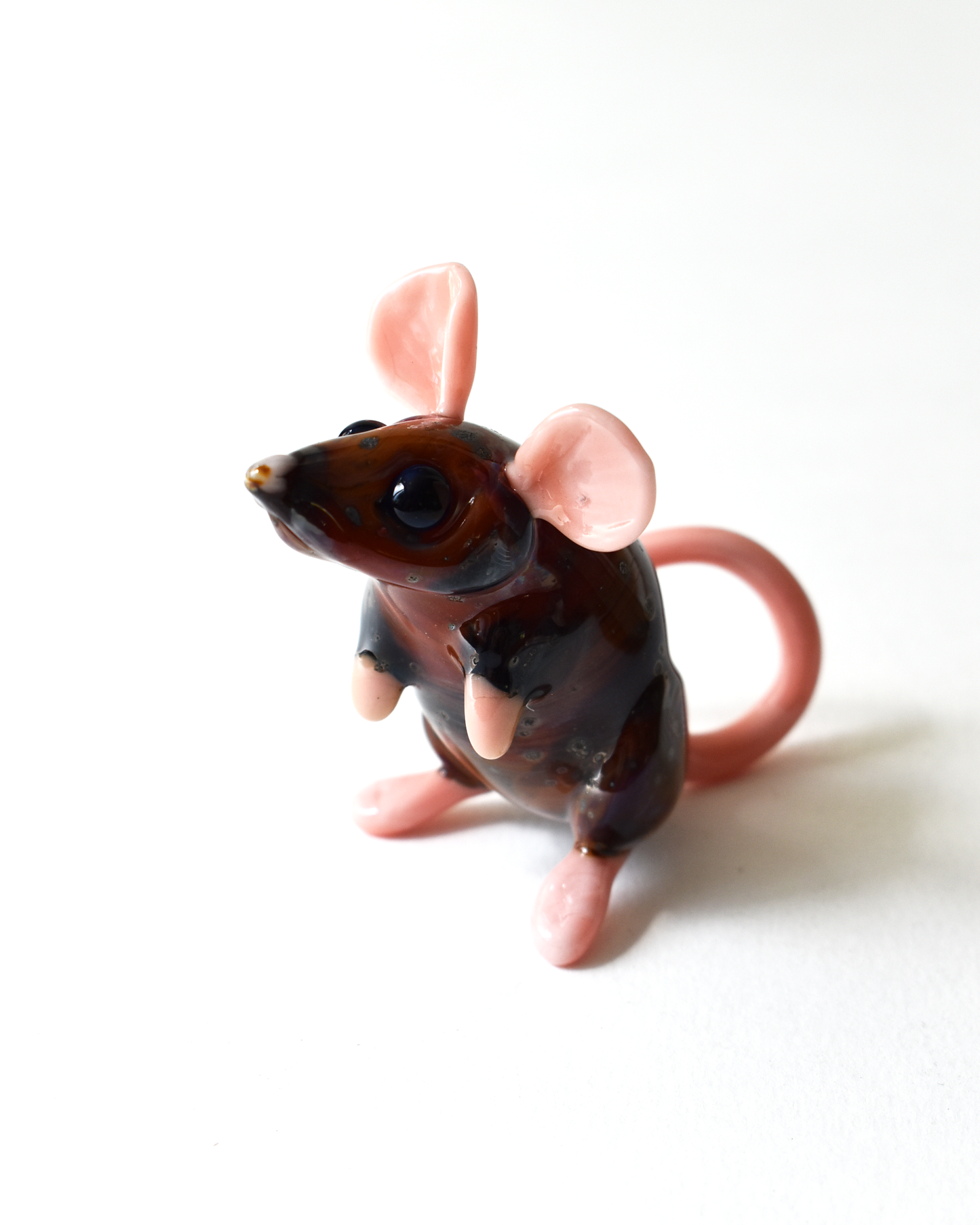 'Brown Mouse' Glass Sculpture