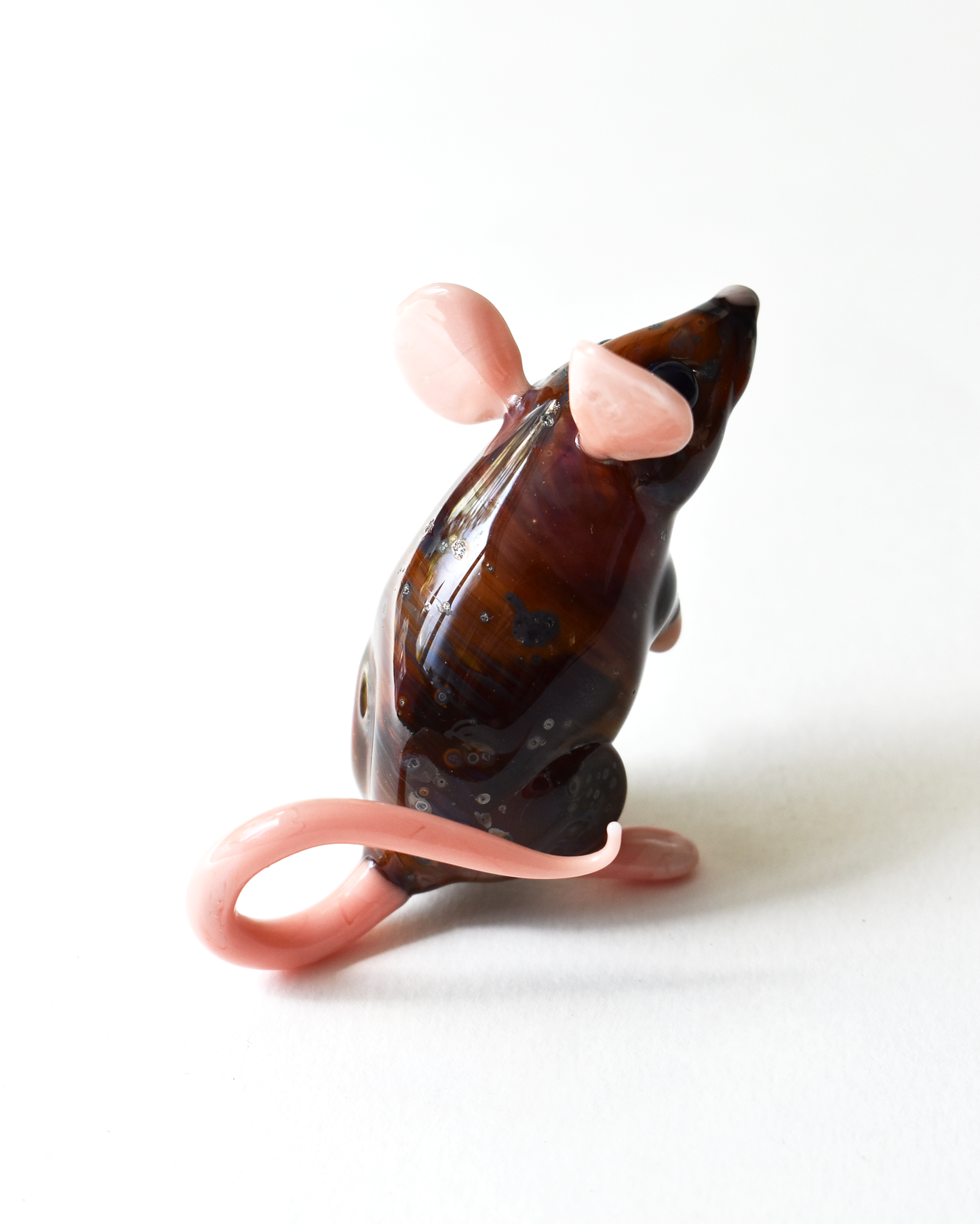 'Brown Mouse' Glass Sculpture