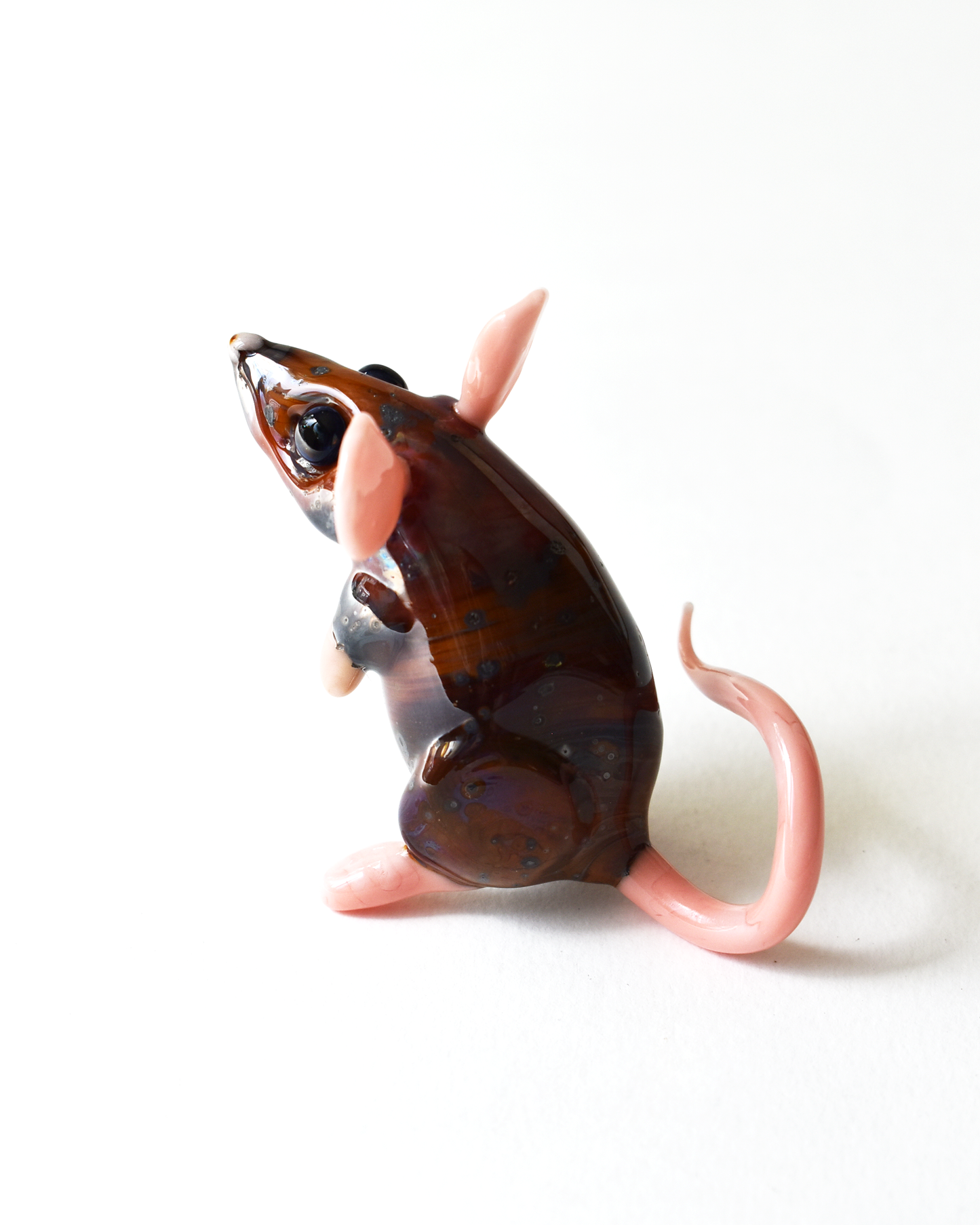 'Brown Mouse' Glass Sculpture