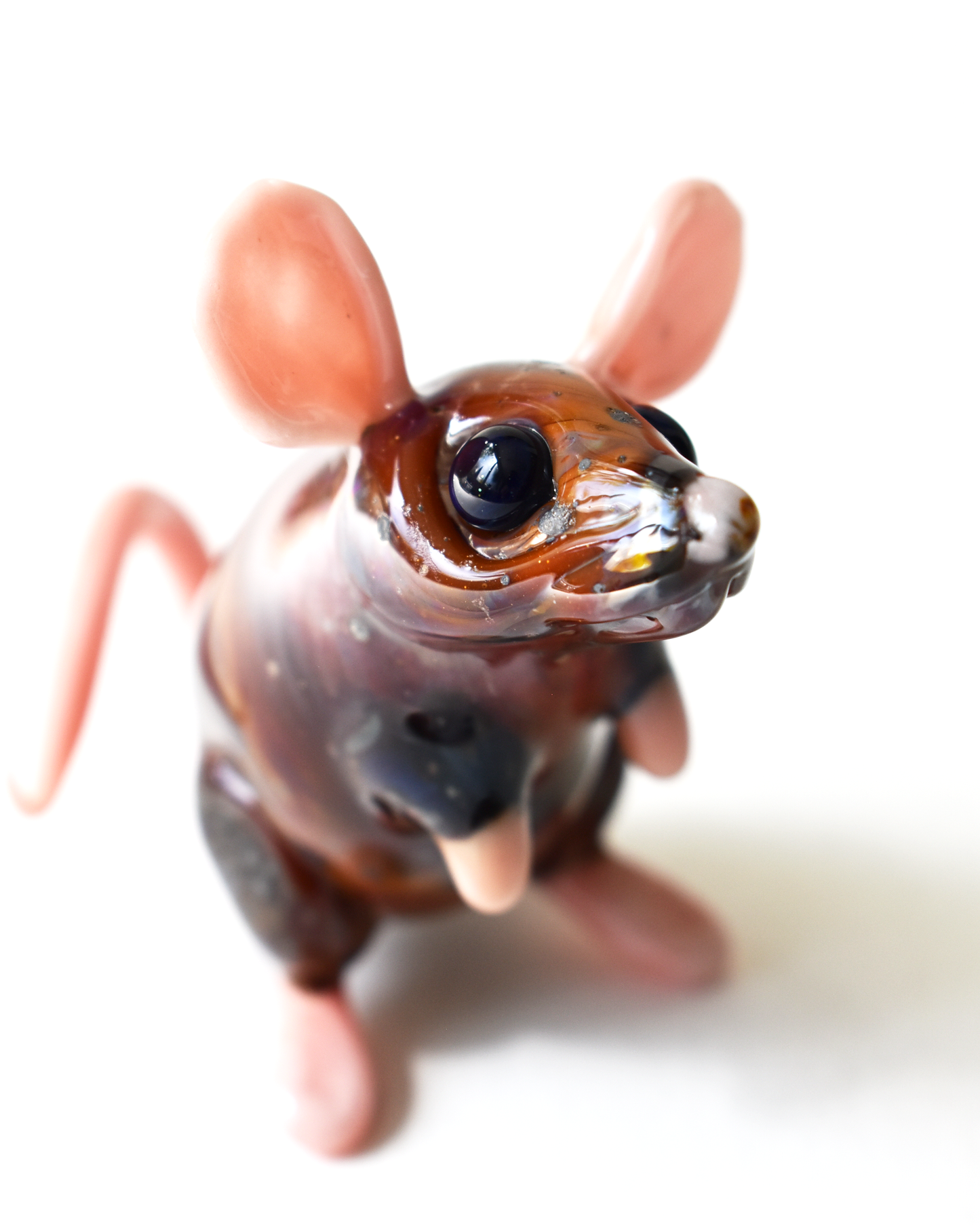 'Brown Mouse' Glass Sculpture