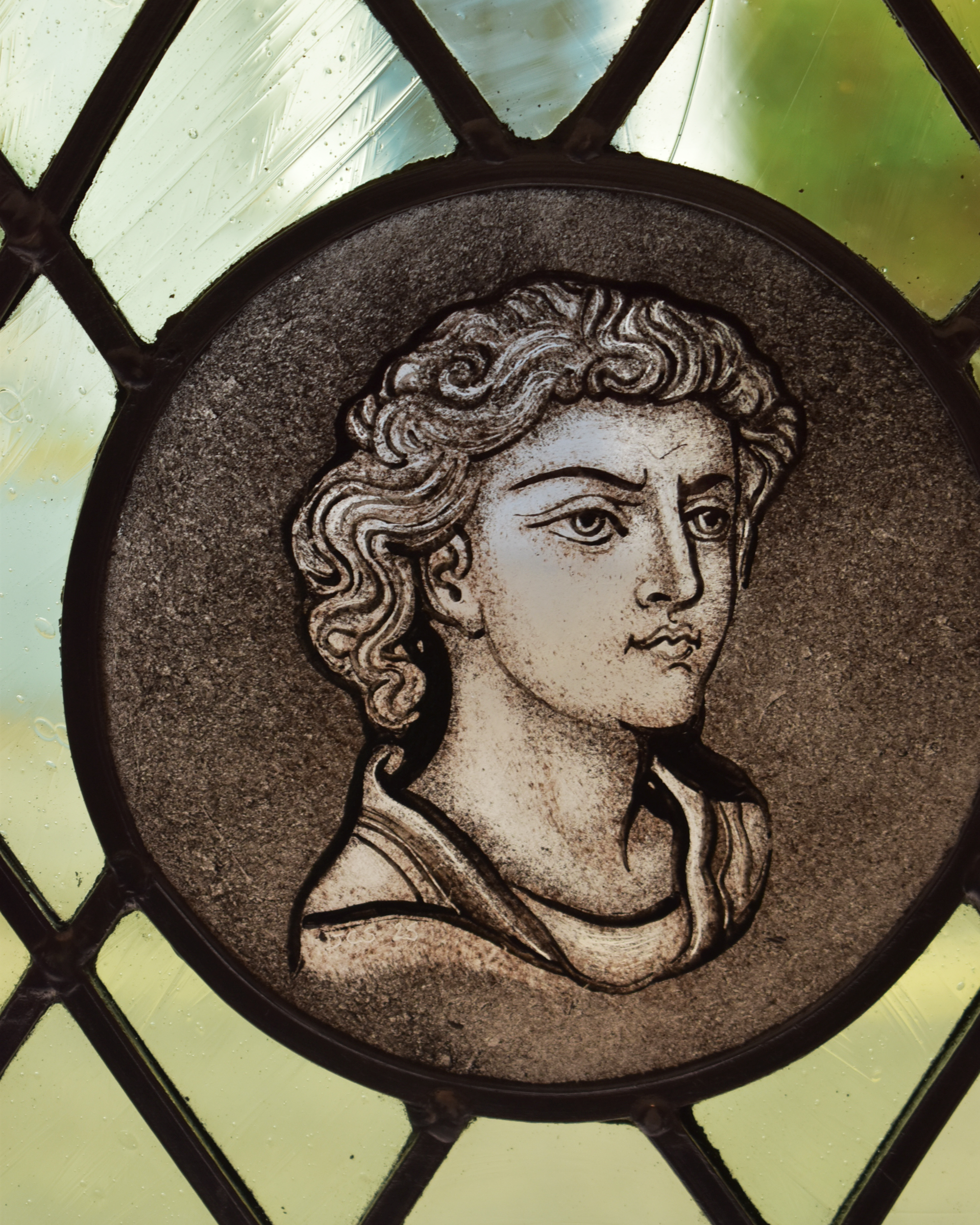 '19th Century Portrait' - Stained Glass Hanging Panel