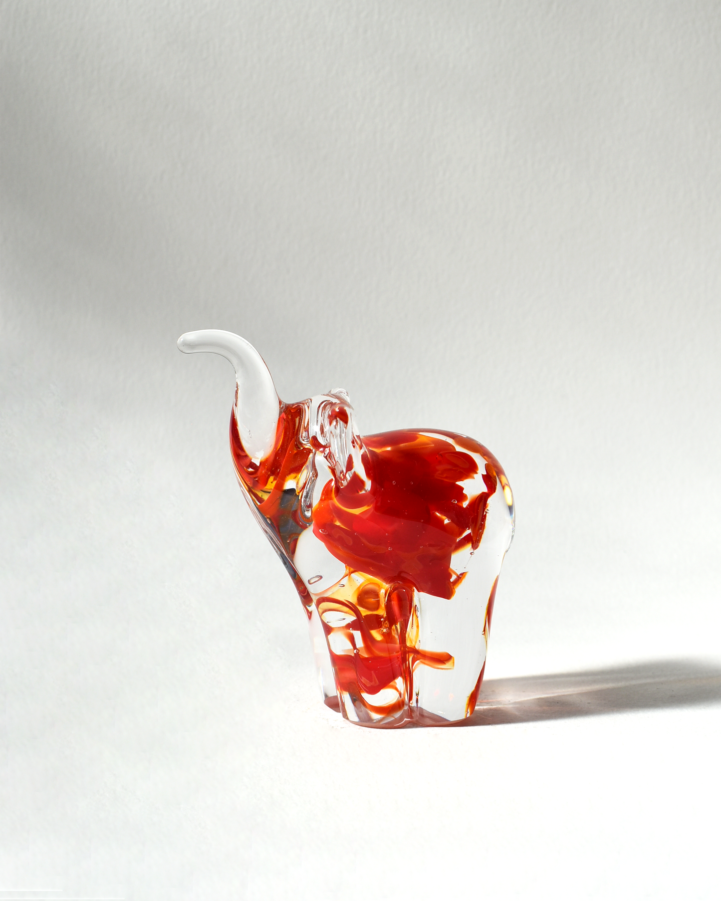 Red Glass Elephant (S)