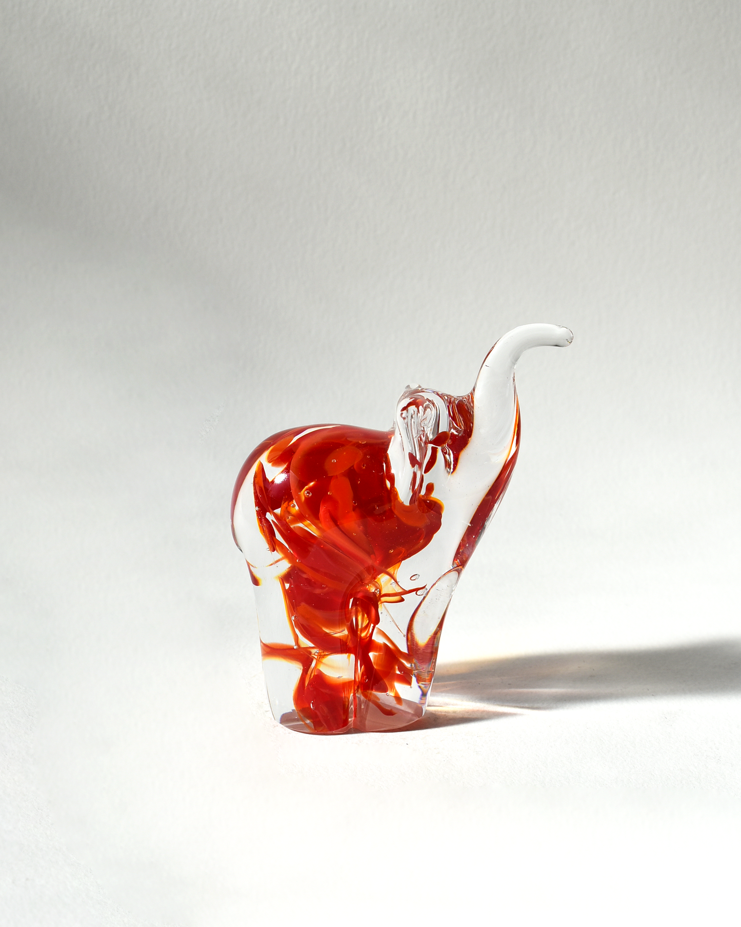Red Glass Elephant (S)