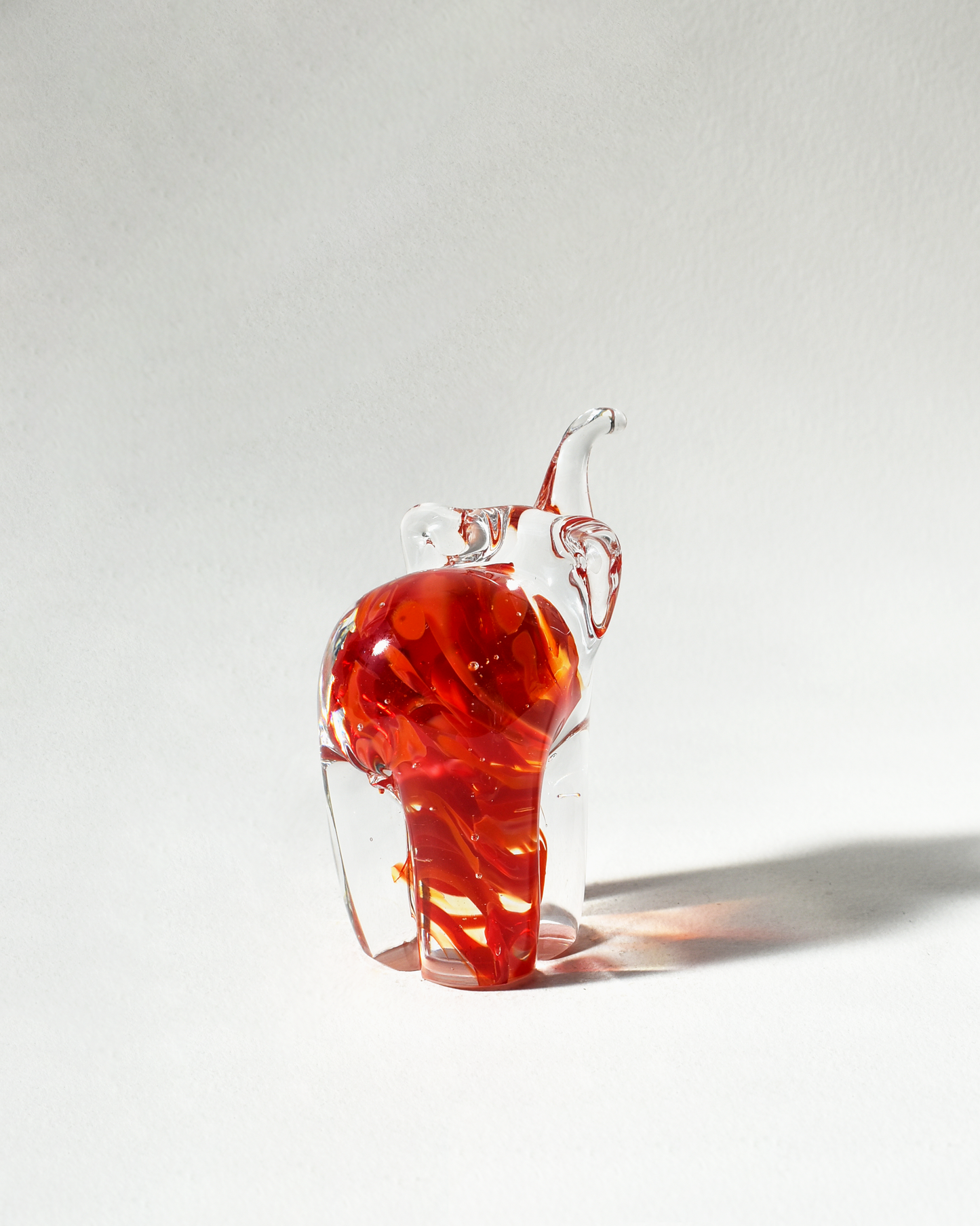 Red Glass Elephant (S)