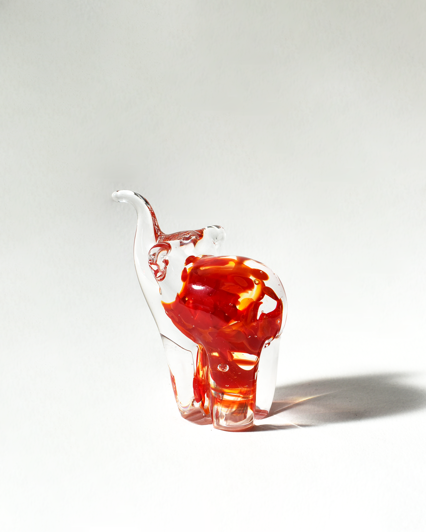 Red Glass Elephant (S)