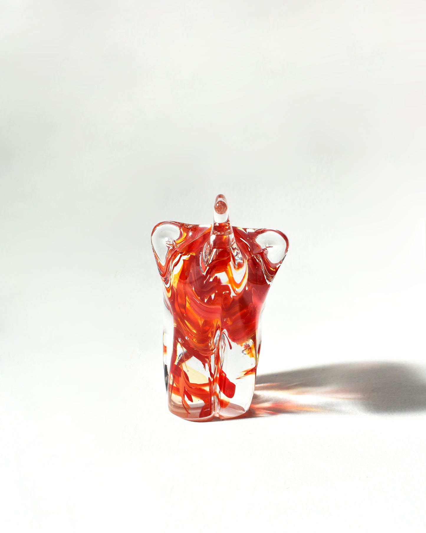 Red Glass Elephant (S)
