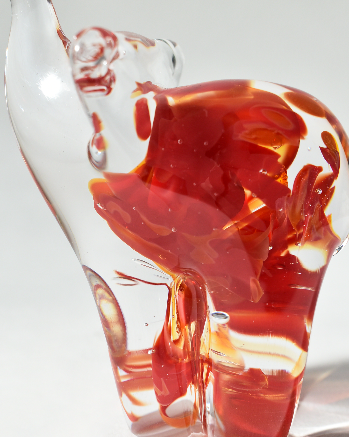 Red Glass Elephant (S)
