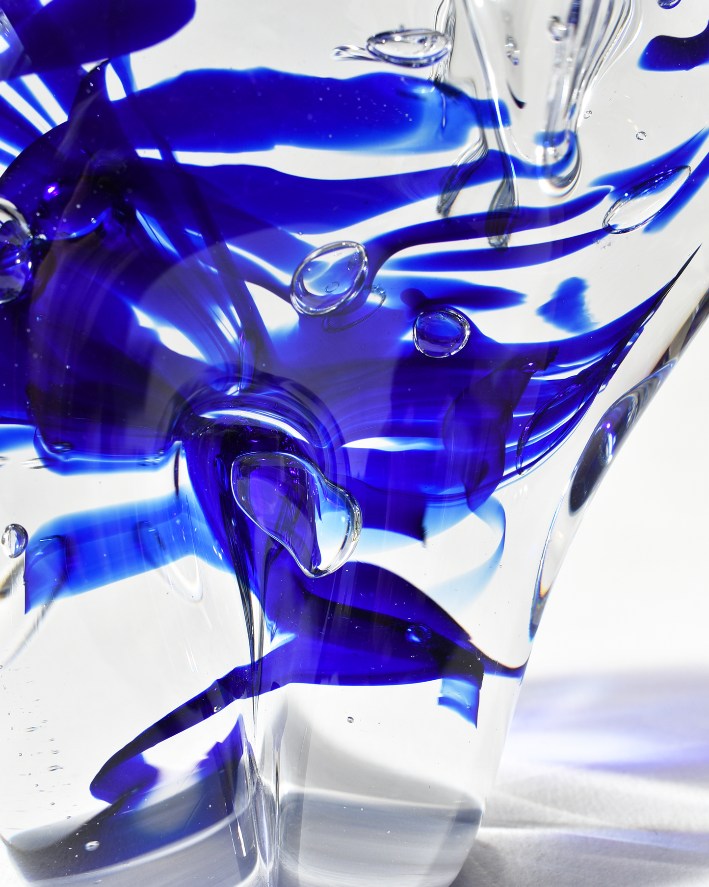 Royal Blue Glass Elephant (L)