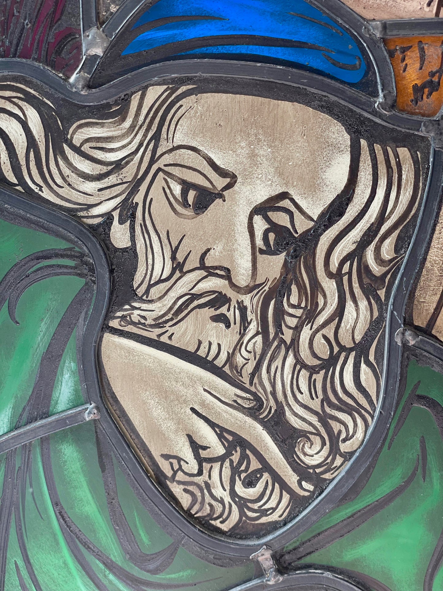 'Man-of-Learning' - Stained Glass Panel - Corley Studio Shop